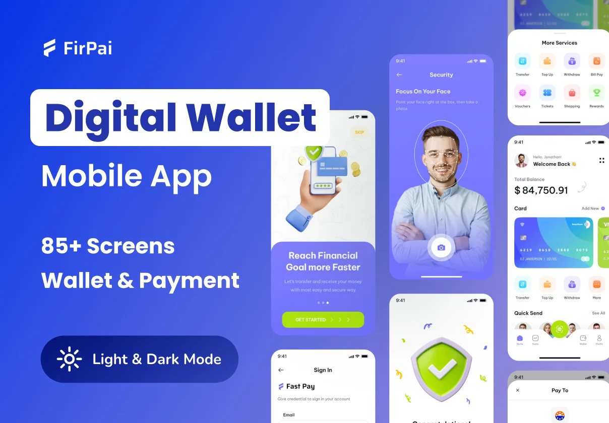 Firpai - Digital Wallet App UI Kit