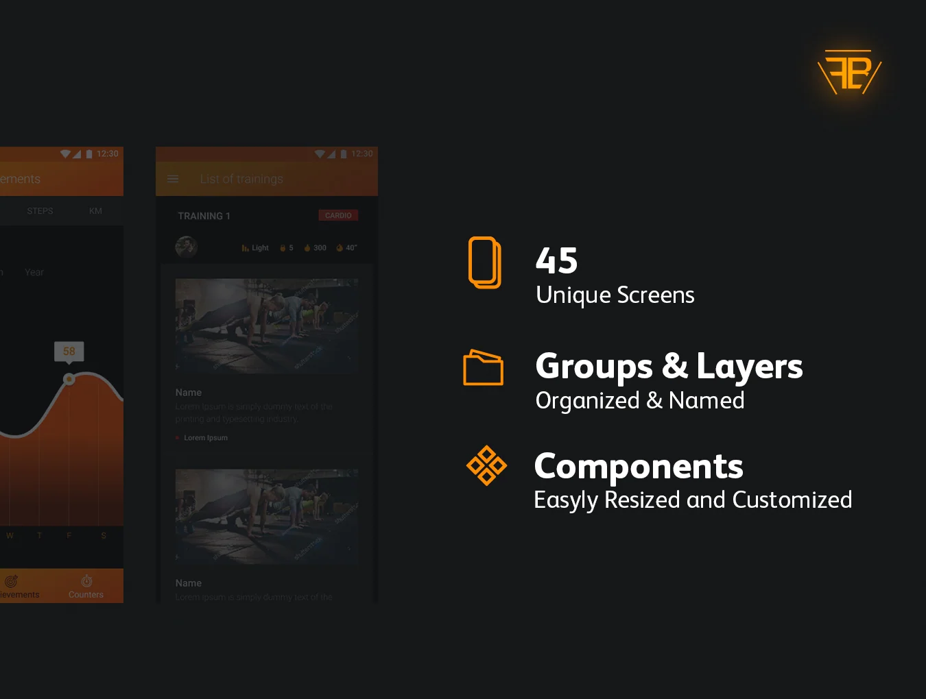 FIT BIT Sport UI Kit 2