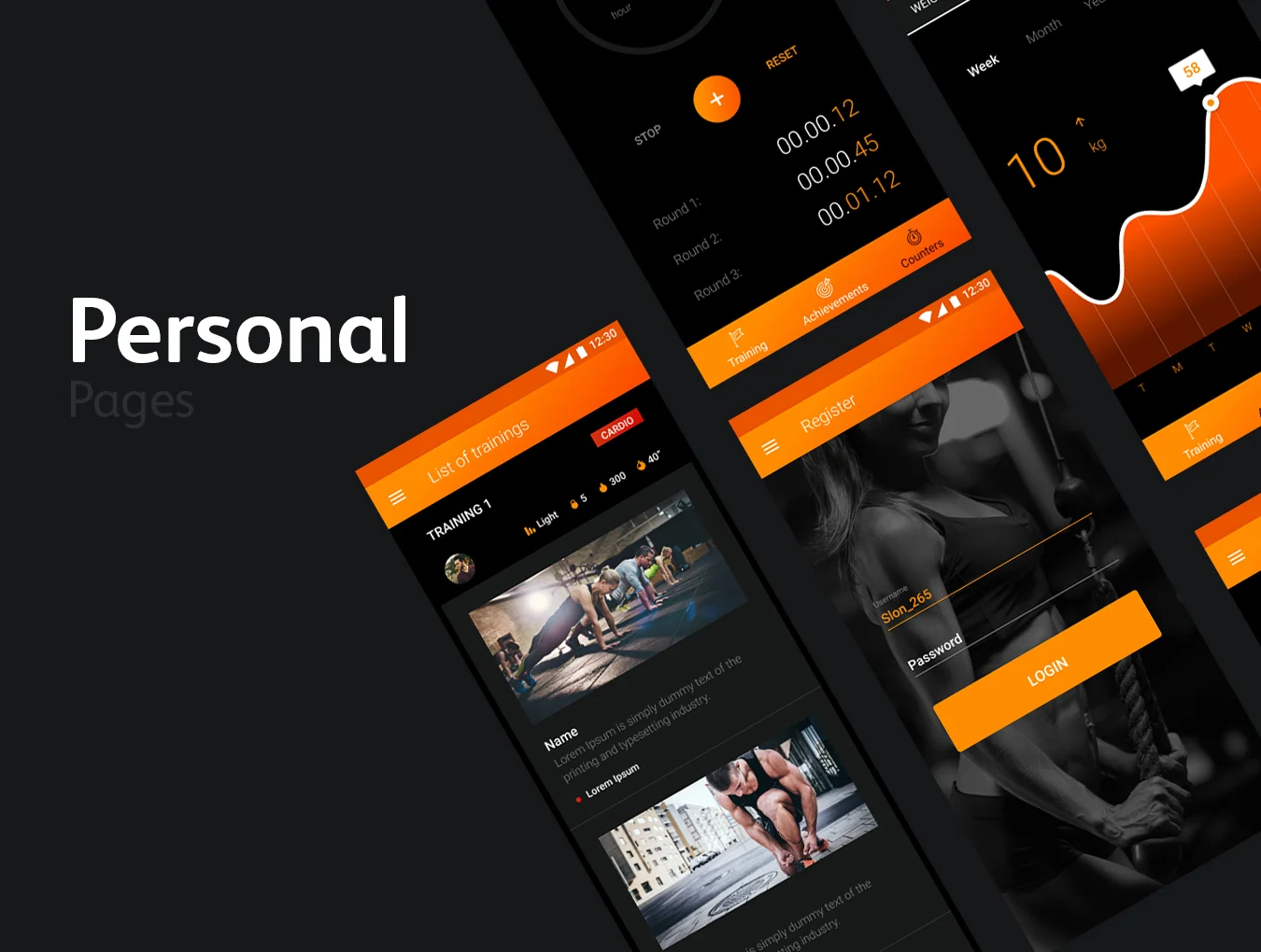 FIT BIT Sport UI Kit 3