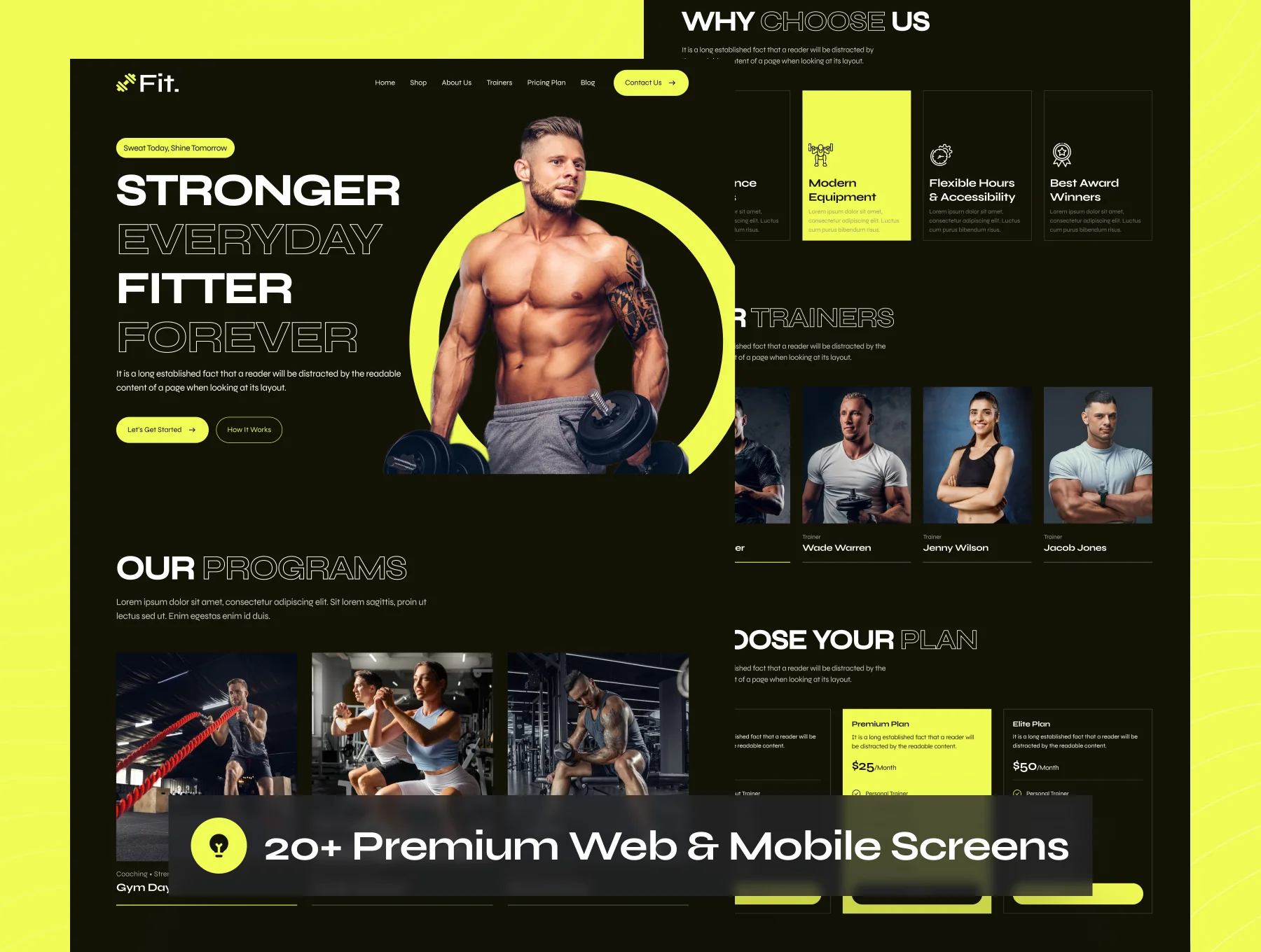 Fit - Fitness Workout Website UI Kit 5