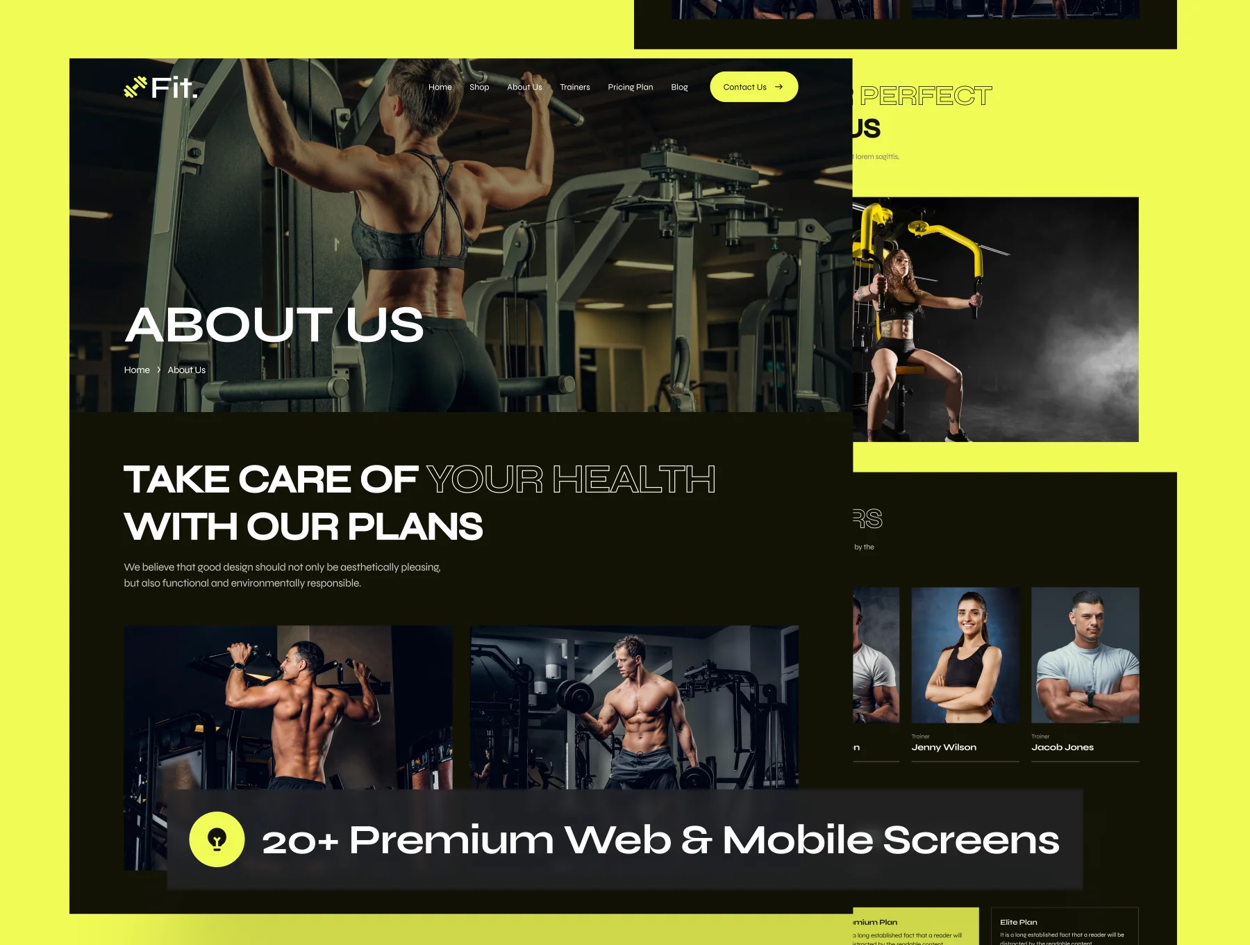 Fit - Fitness Workout Website UI Kit 6