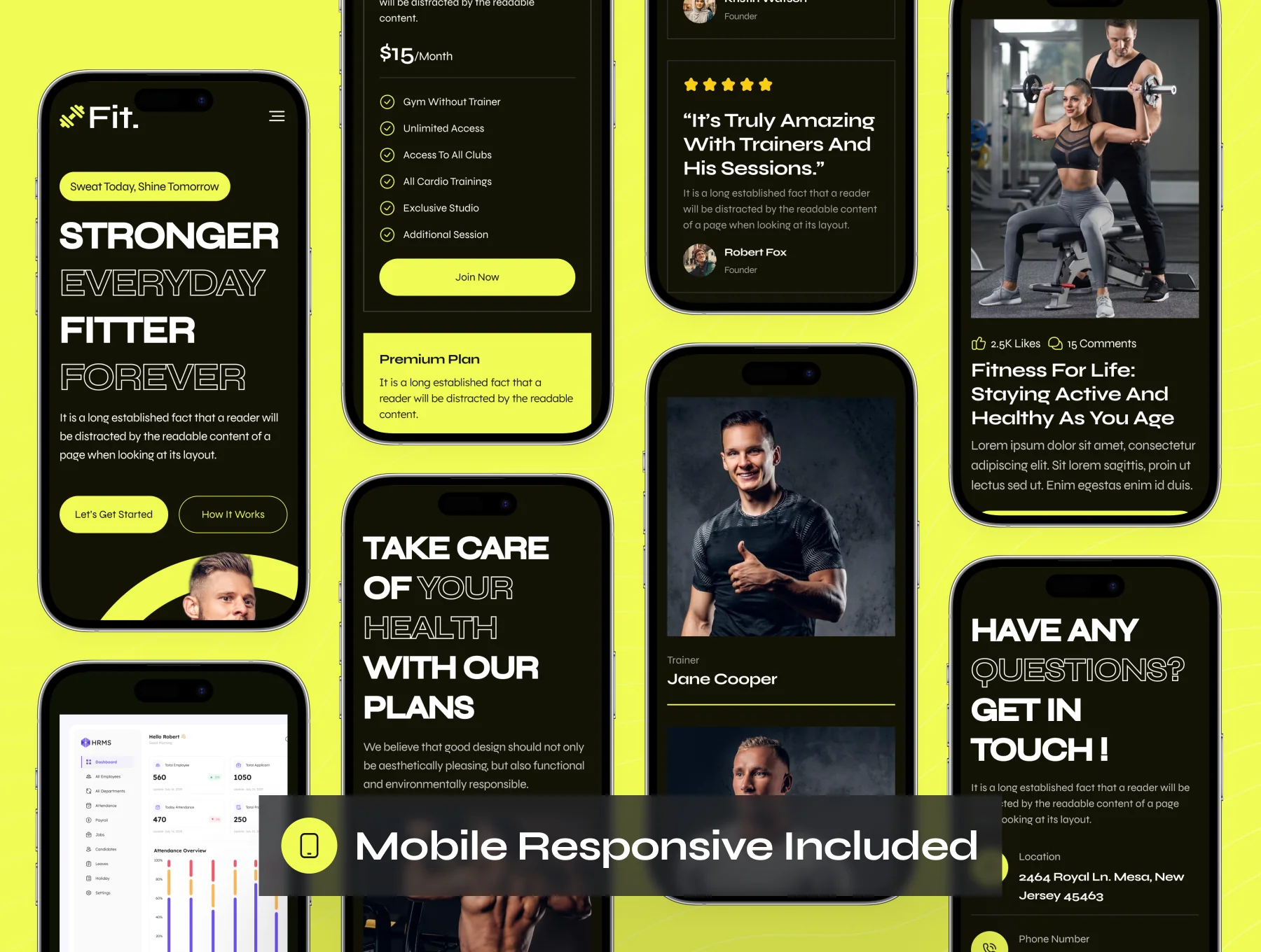 Fit - Fitness Workout Website UI Kit 7