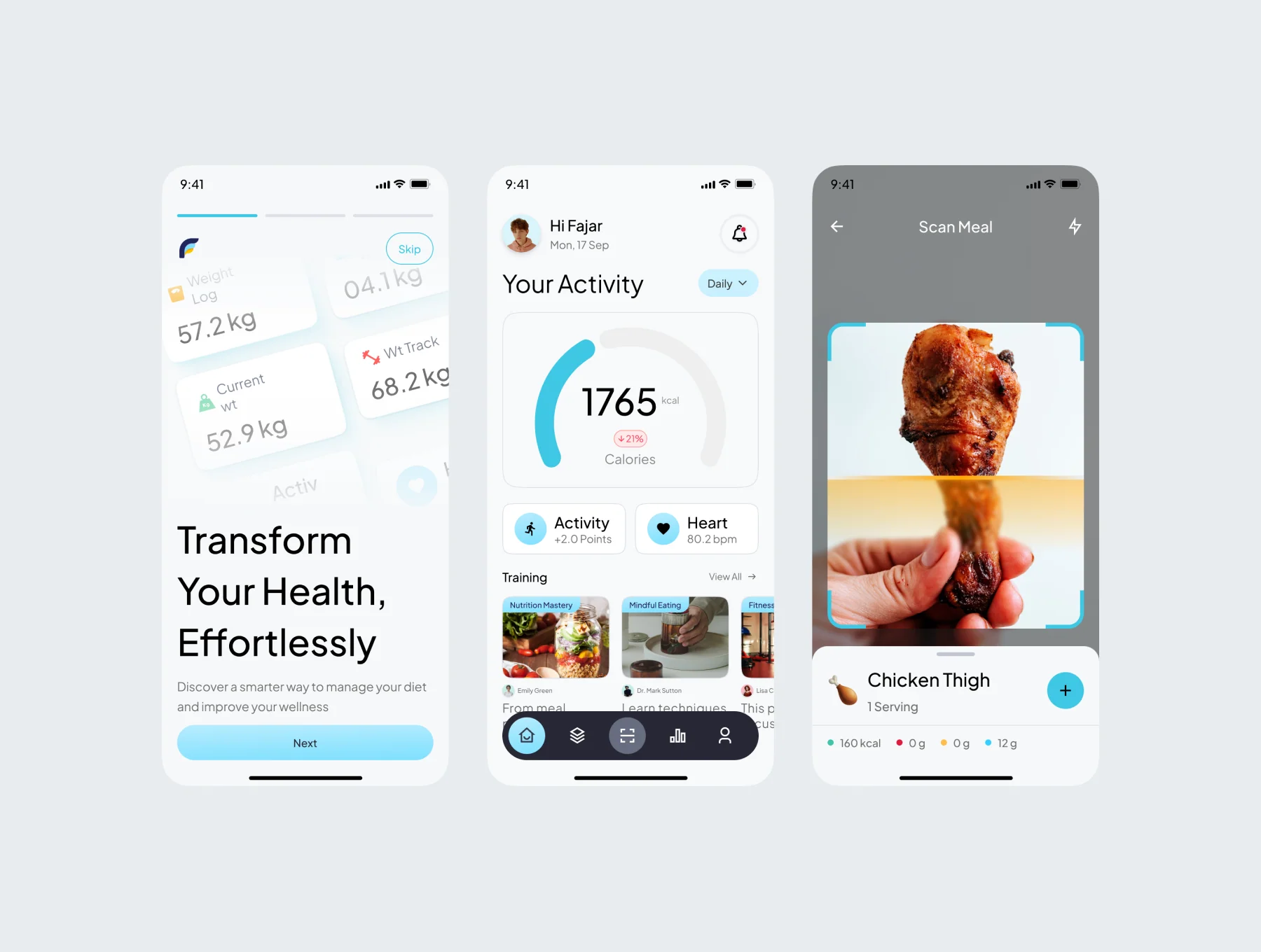 FitBite - Diet Tracker Mobile App UI KIT 3