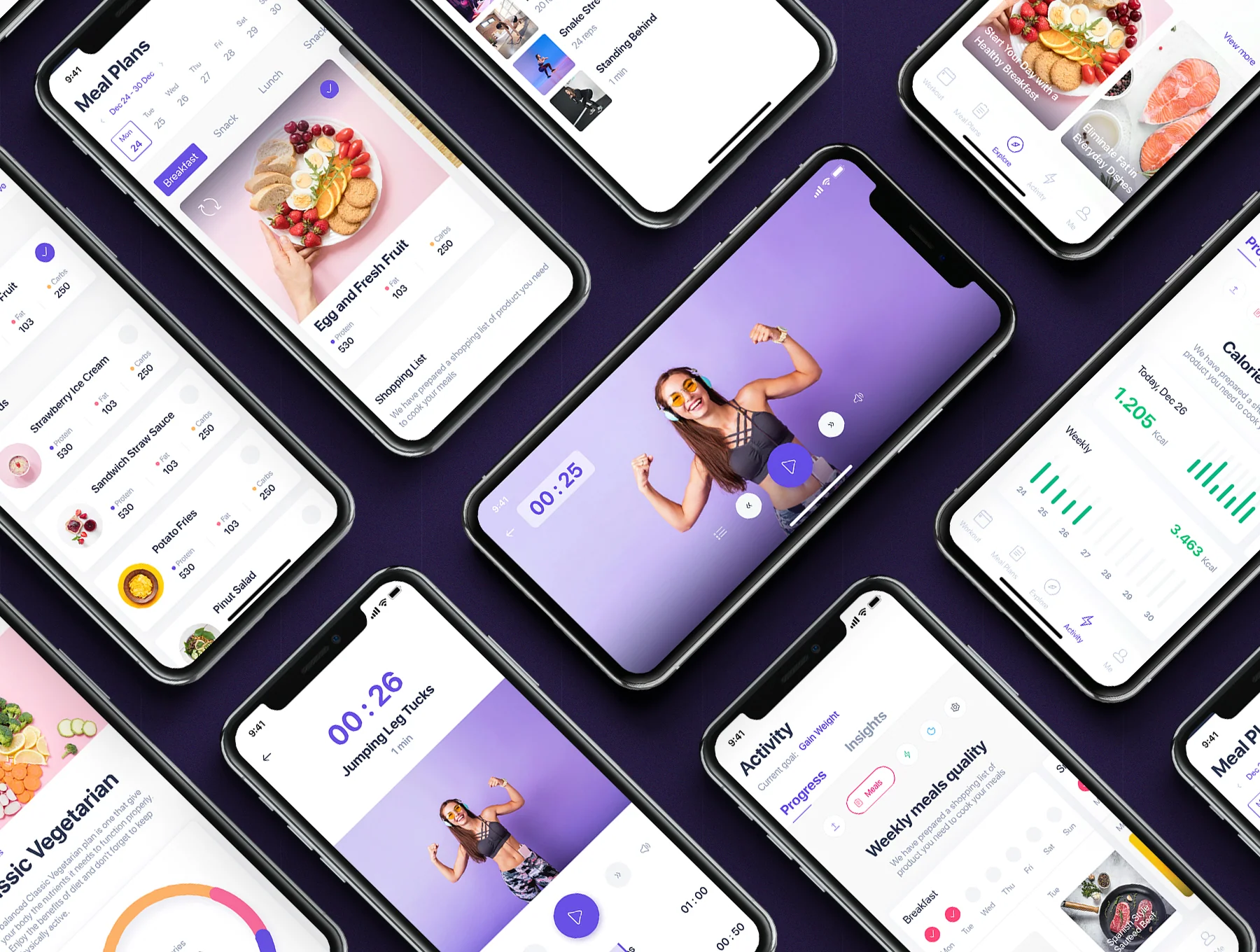 Fitbox - Workouts & Meal Planner UI Kit 2