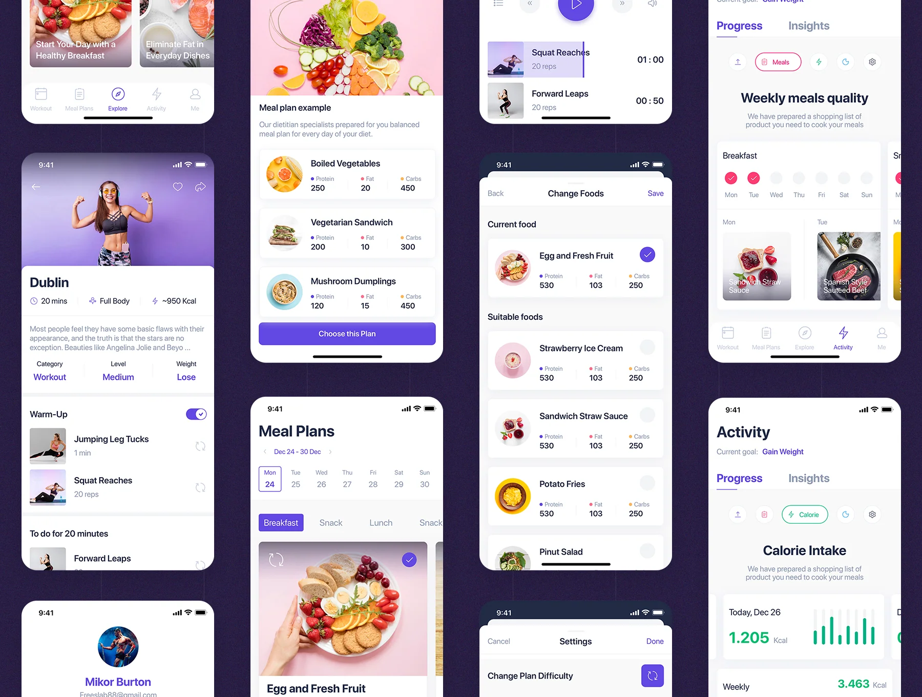 Fitbox - Workouts & Meal Planner UI Kit 8