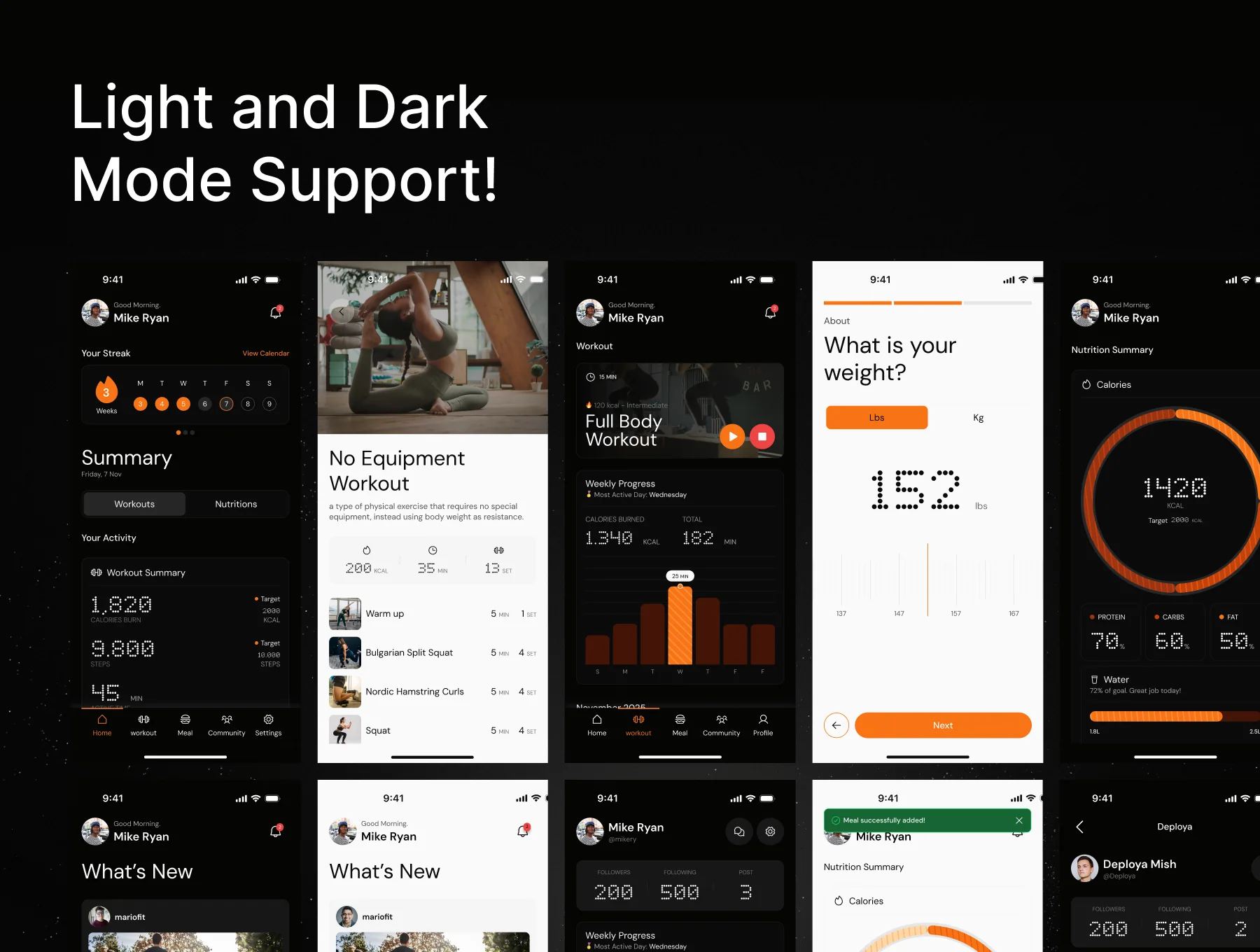 FitFlow – Fitness & Nutrition App UI Kit 2