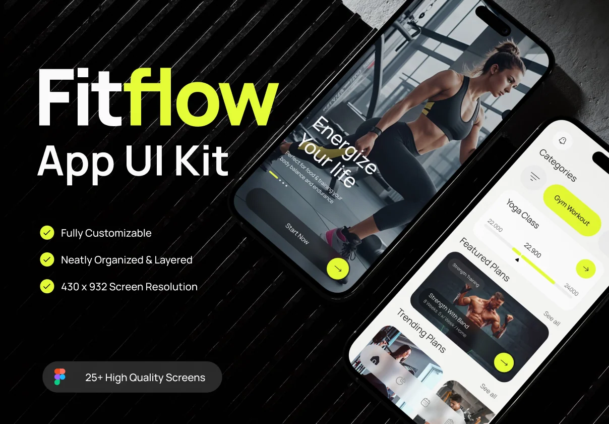 Fitflow Mobile App UI