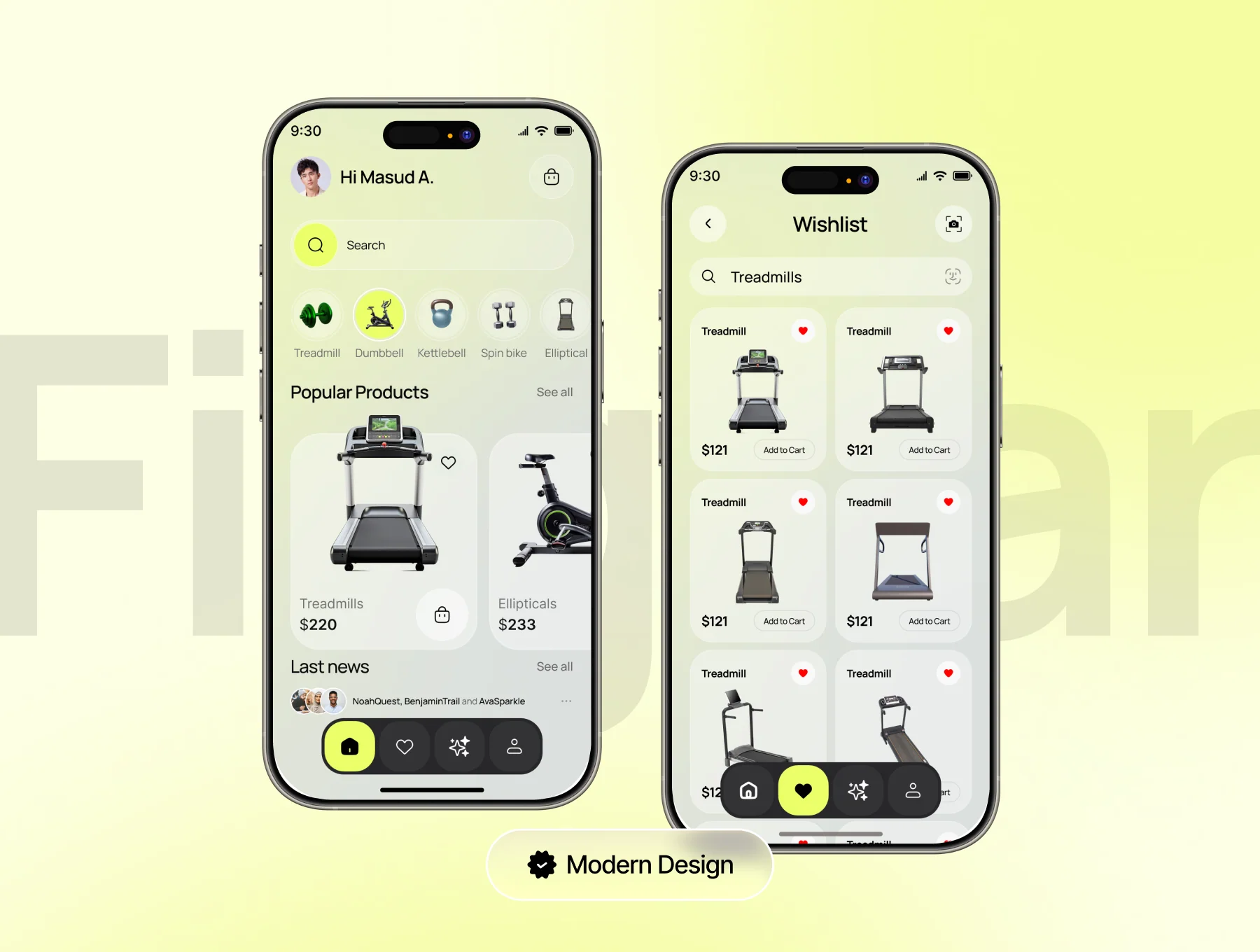 Fitgear - AI Fitness Equipment Ecommerce Shop App UI Kit 3