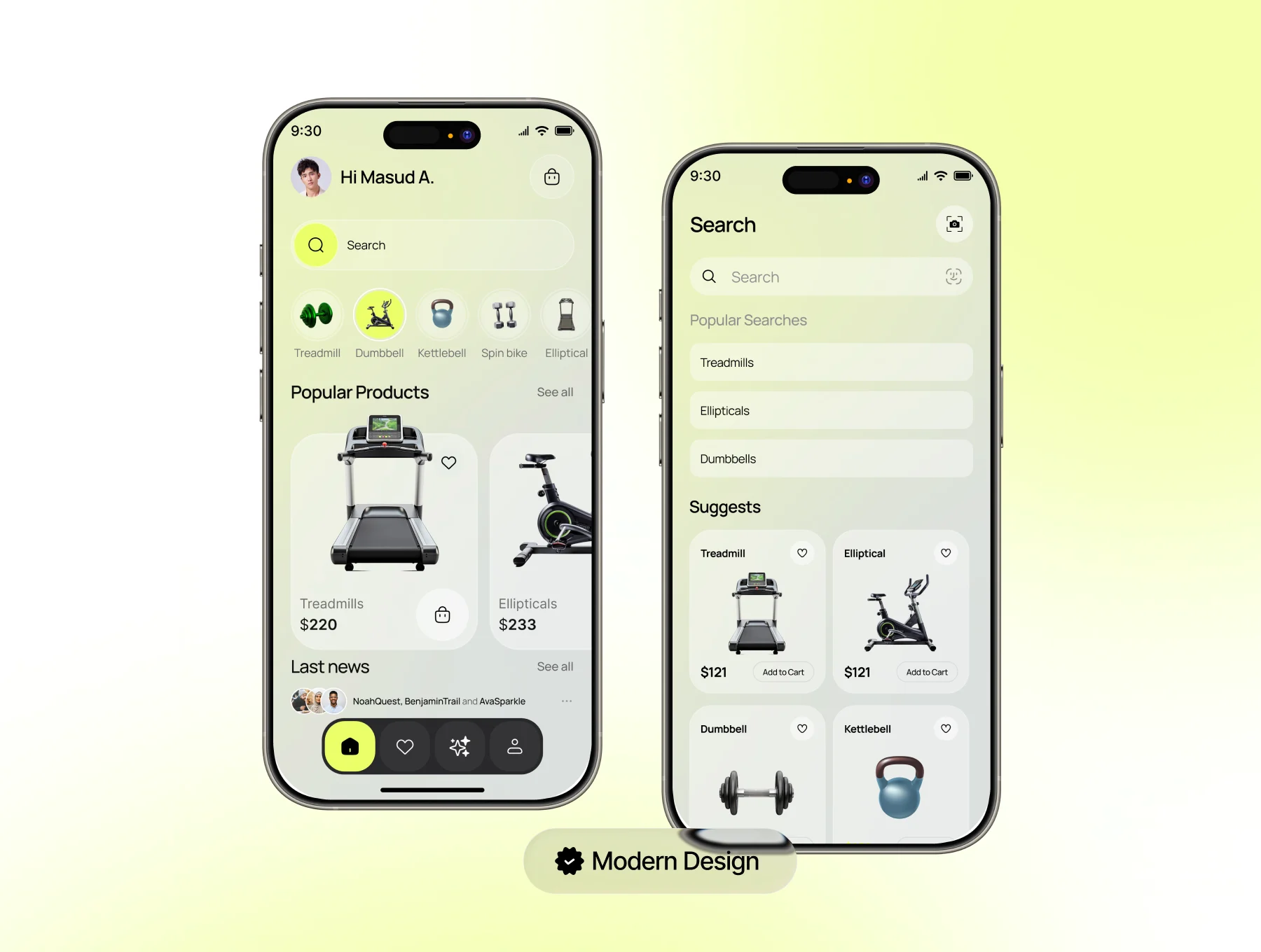 Fitgear – Fitness & Workout Mobile App UI Kit 3