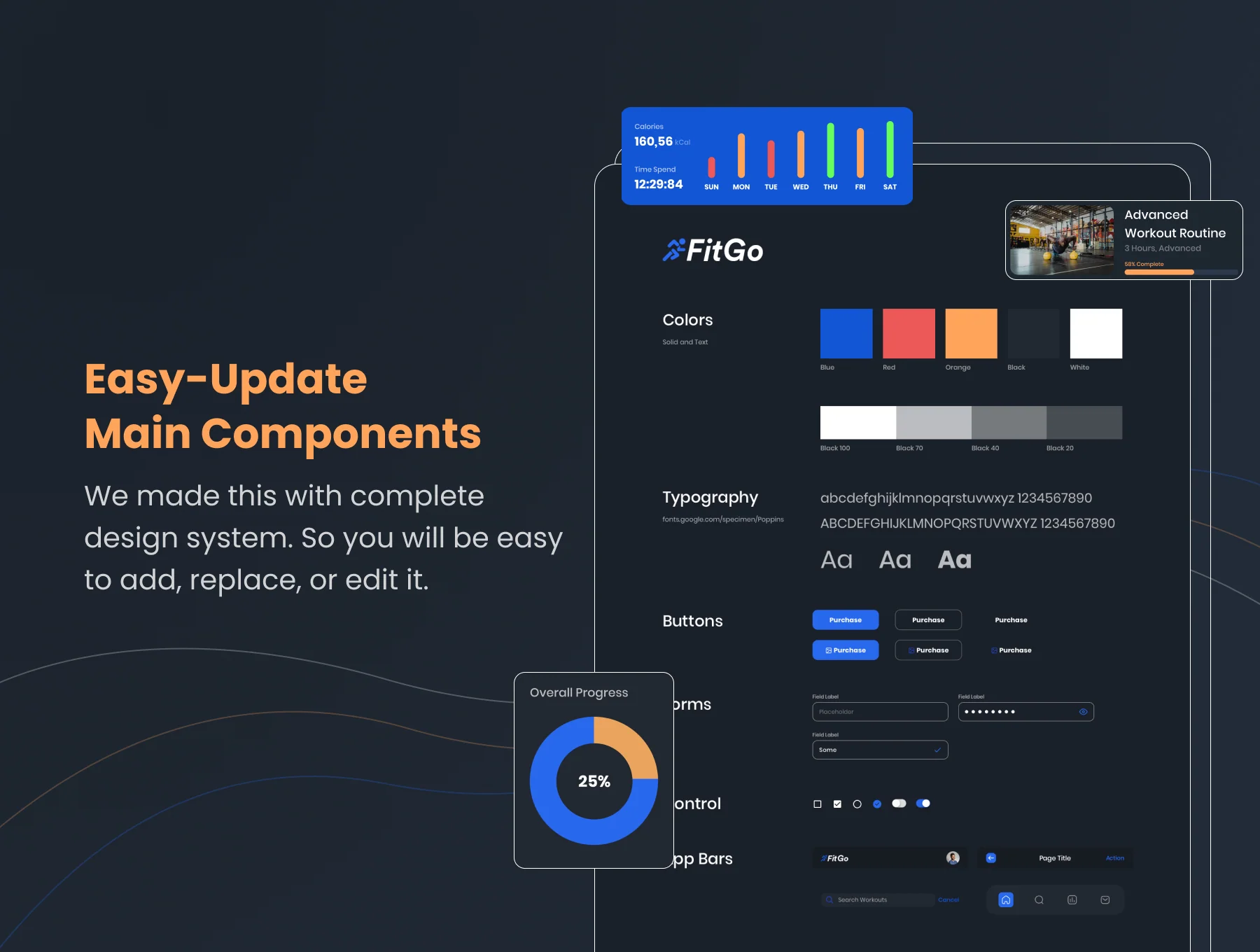 FitGo - Fitness and Health App UI Kit 3