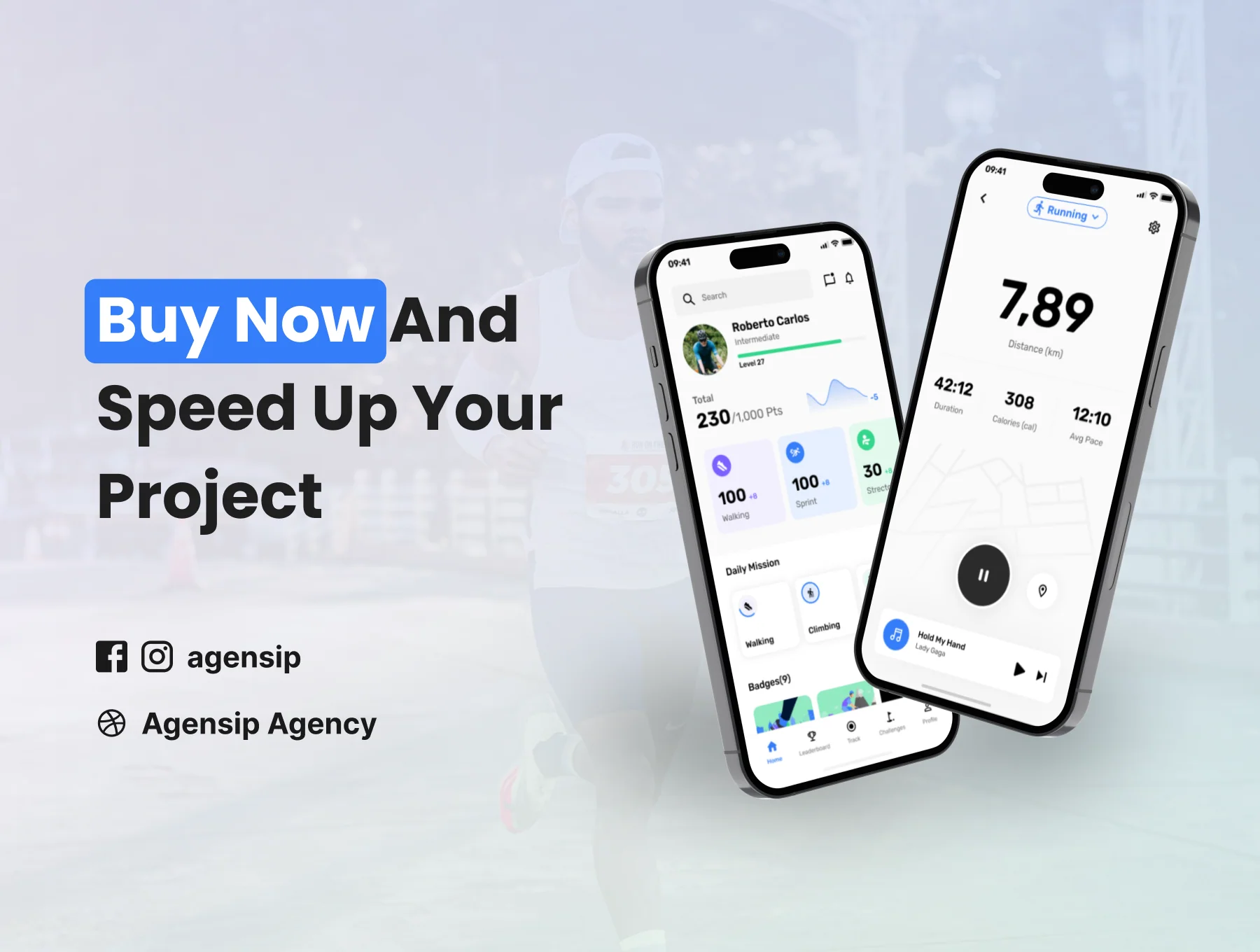 Fitgo -Mobile Sport App Tracker UI Kit 10