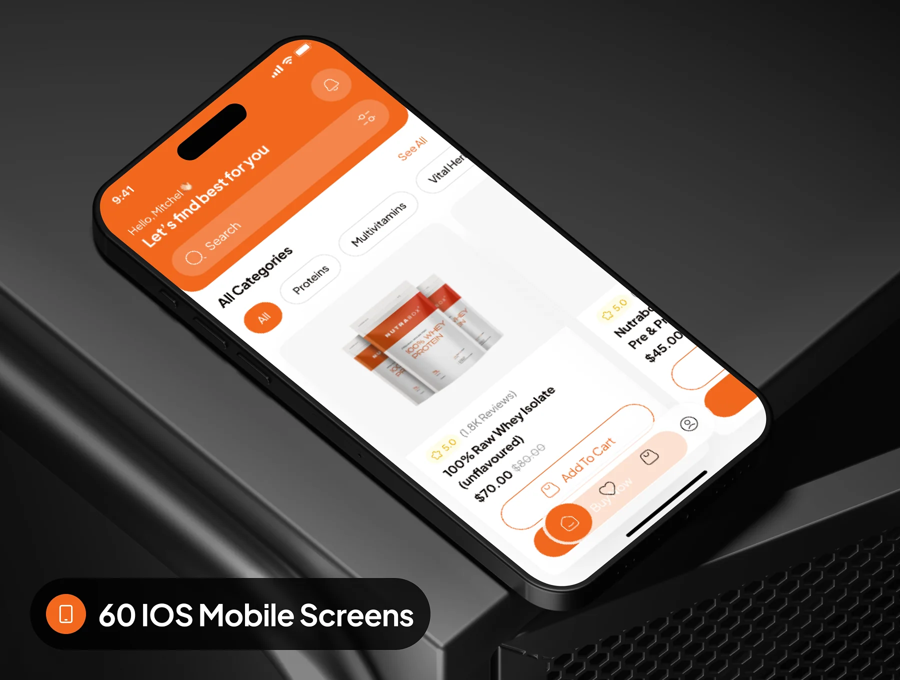 FitIQ - Health Supplement Ecommerce App UI Kit 5