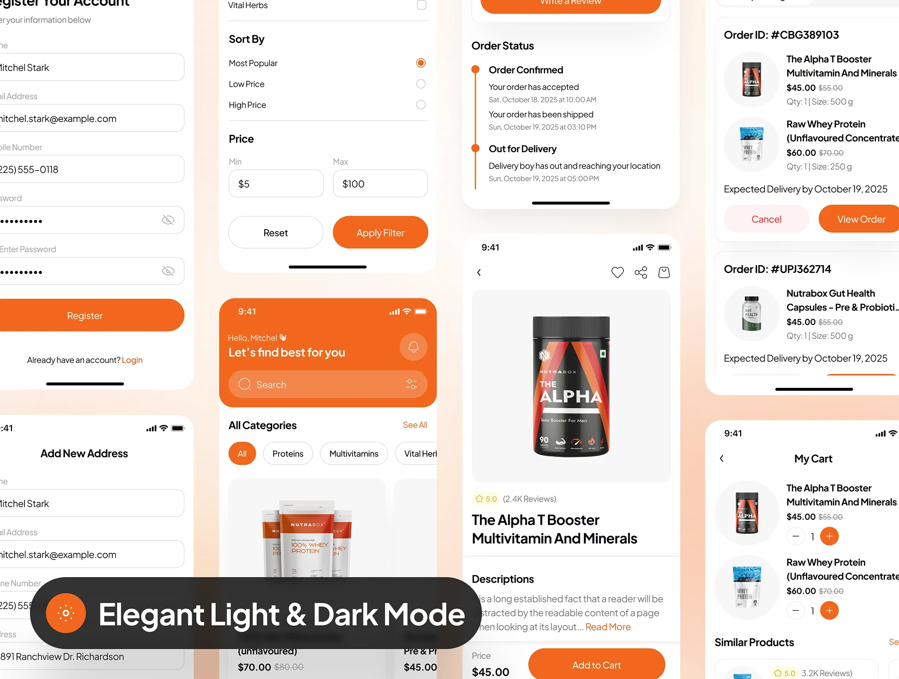 FitIQ - Health Supplement Ecommerce App UI Kit 7