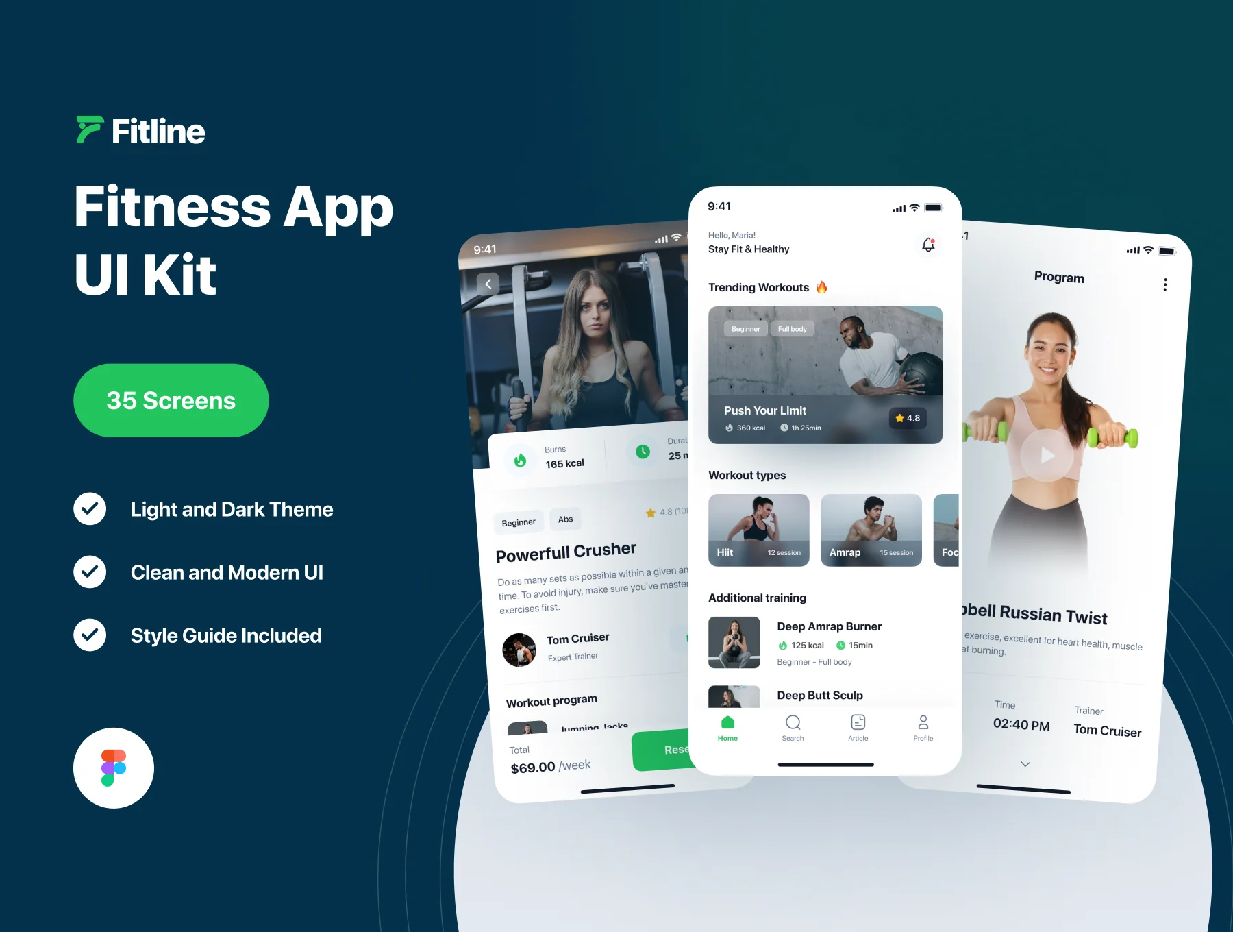 Fitline - Fitness & Workout App UI Kit