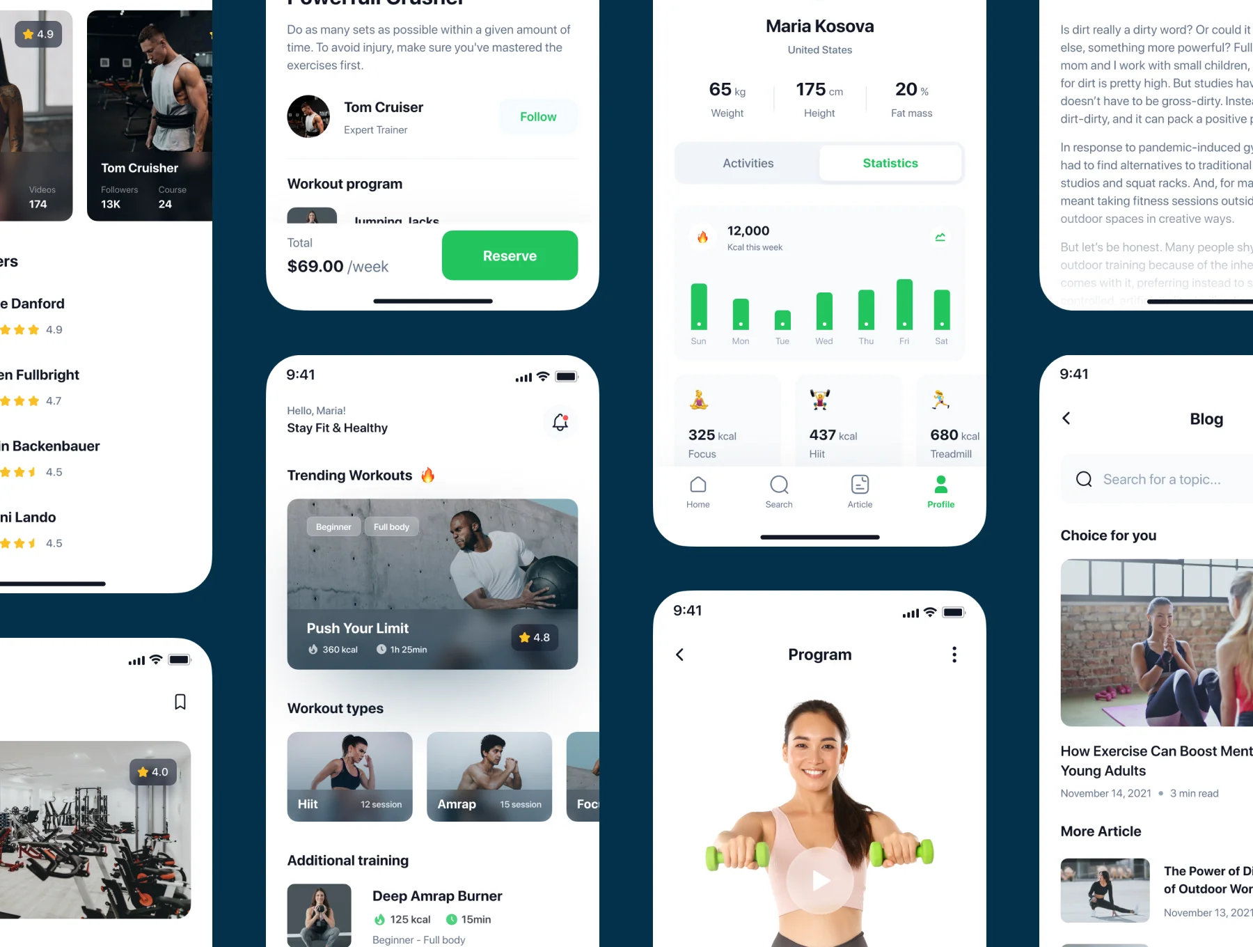 Fitline - Fitness & Workout App UI Kit 2