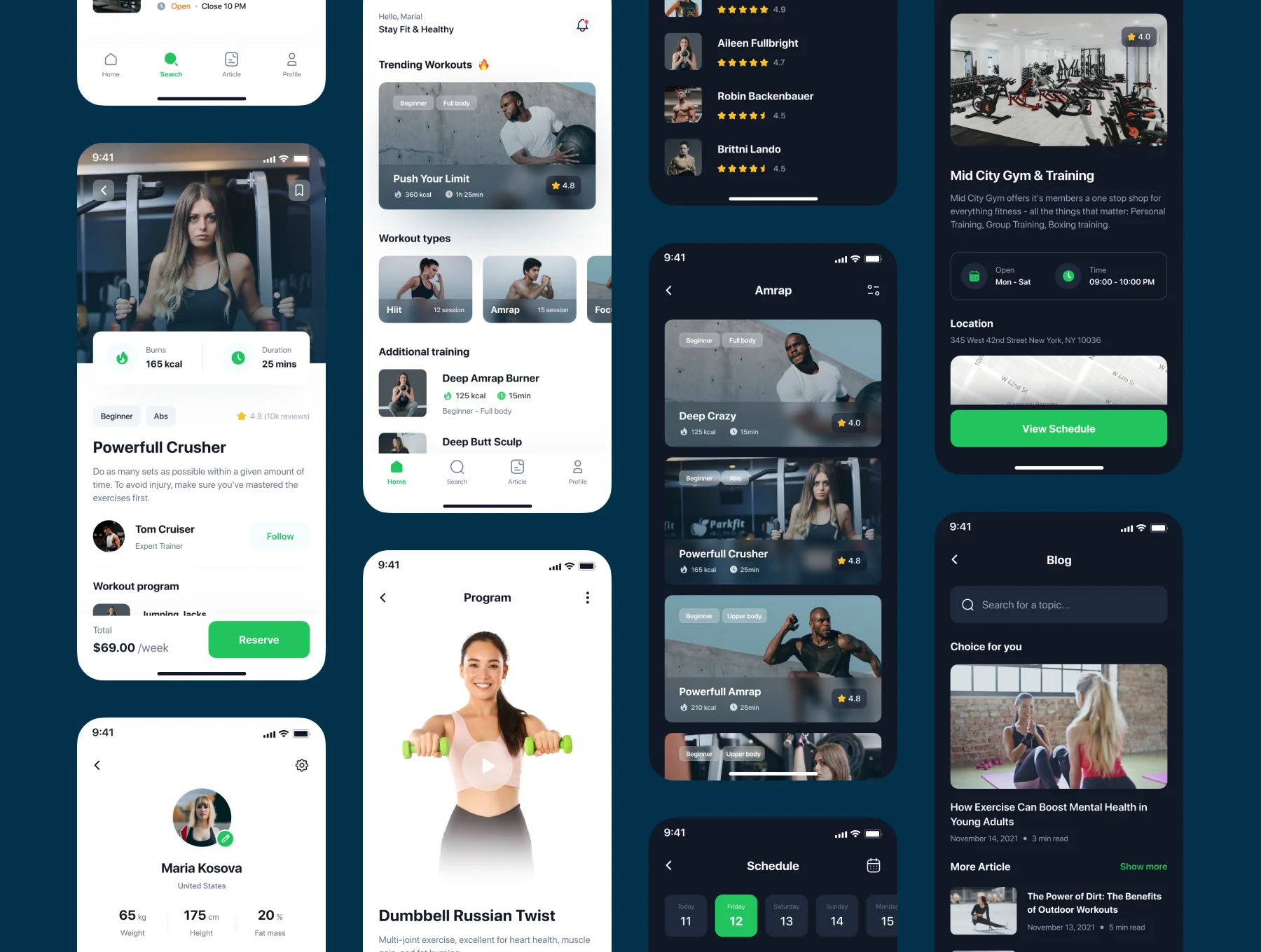 Fitline - Fitness & Workout App UI Kit 6