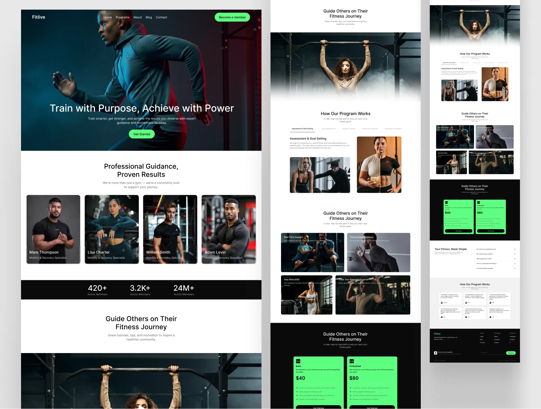 Fitlive - Modern Fitness Landing Page UI Kit 2