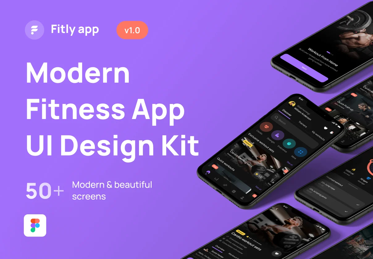 Fitly App - Modern Fitness App UI Design Kit