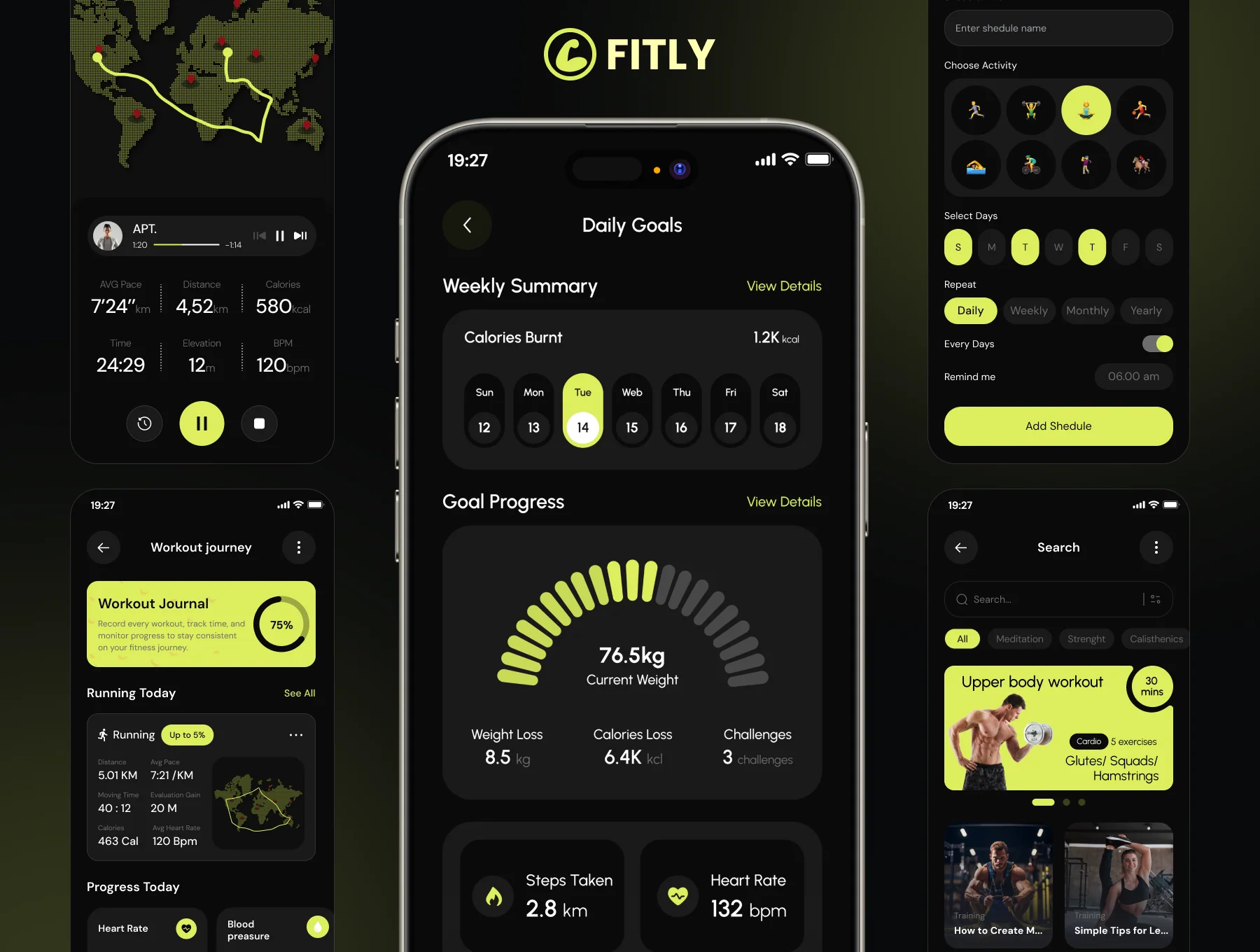 Fitly - Fitness & Workout Mobile UI Kit 3