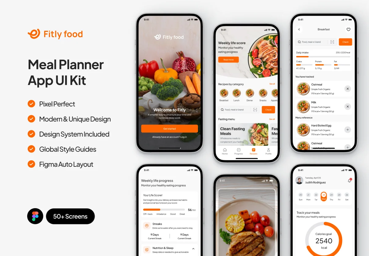 Fitly food - Meal Planner App