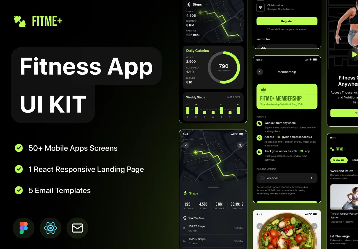 FITME - Fitness Premium App UI KIT