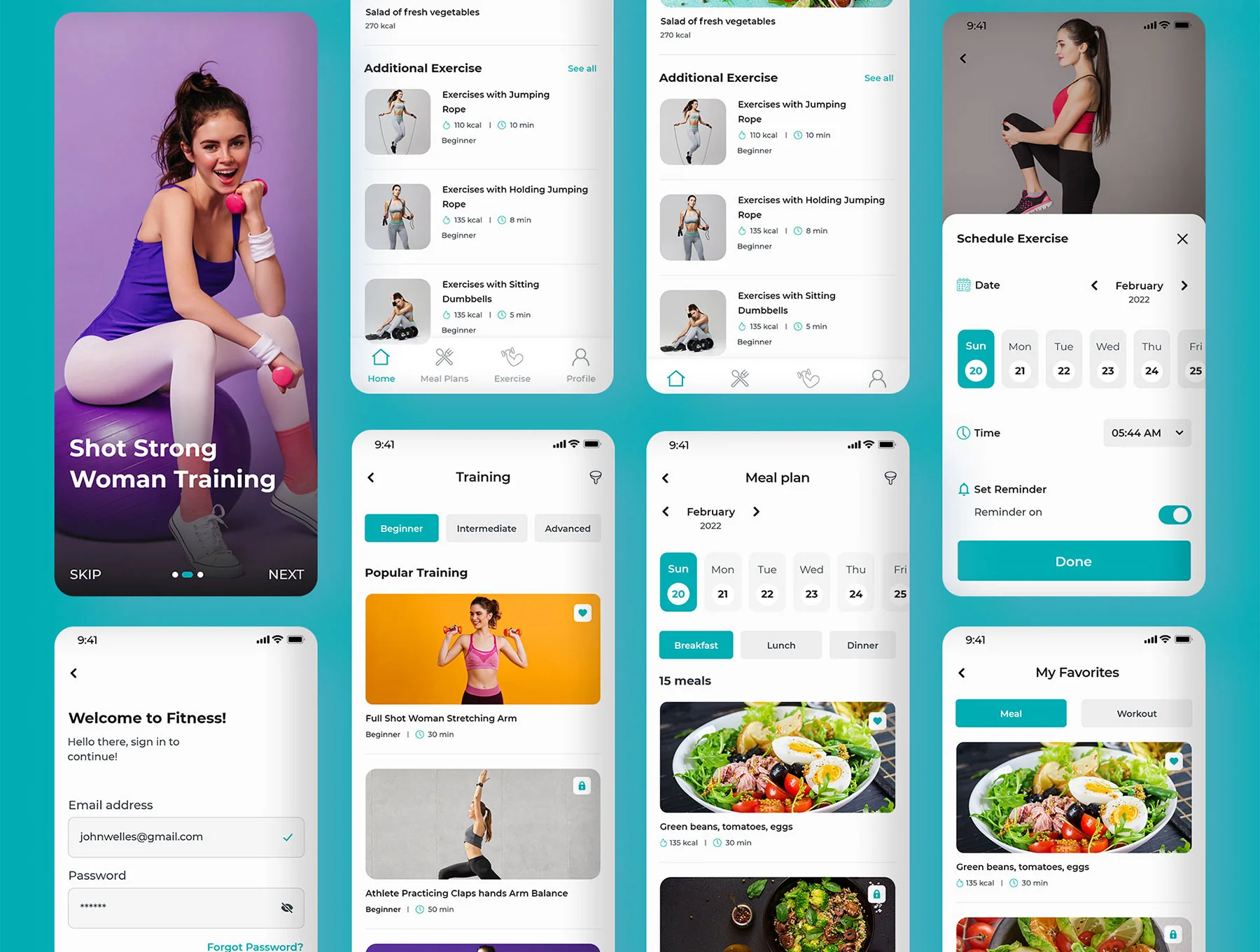 FitMeal - Workouts & Meal Planner | Fitness Mobile UI Kit 5