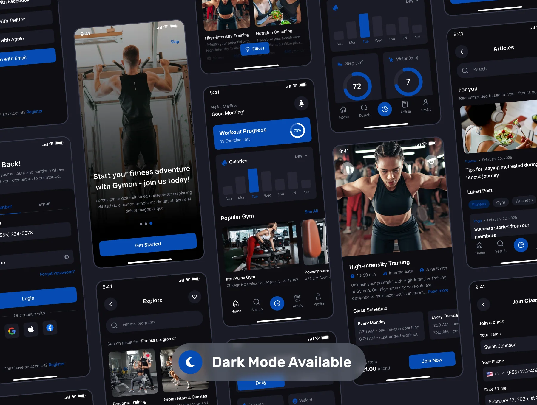 Fitmor - Gym & Fitness Tracking App UI Kit 6