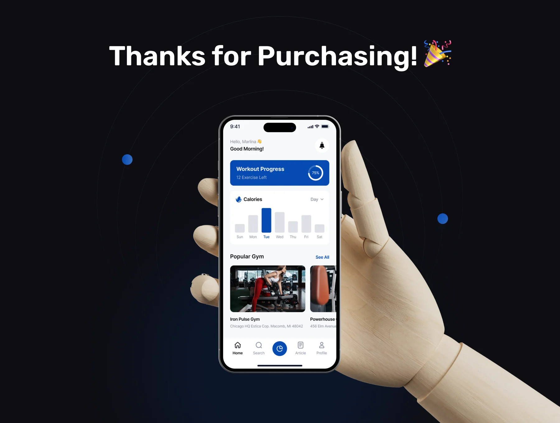 Fitmor - Gym & Fitness Tracking App UI Kit 8