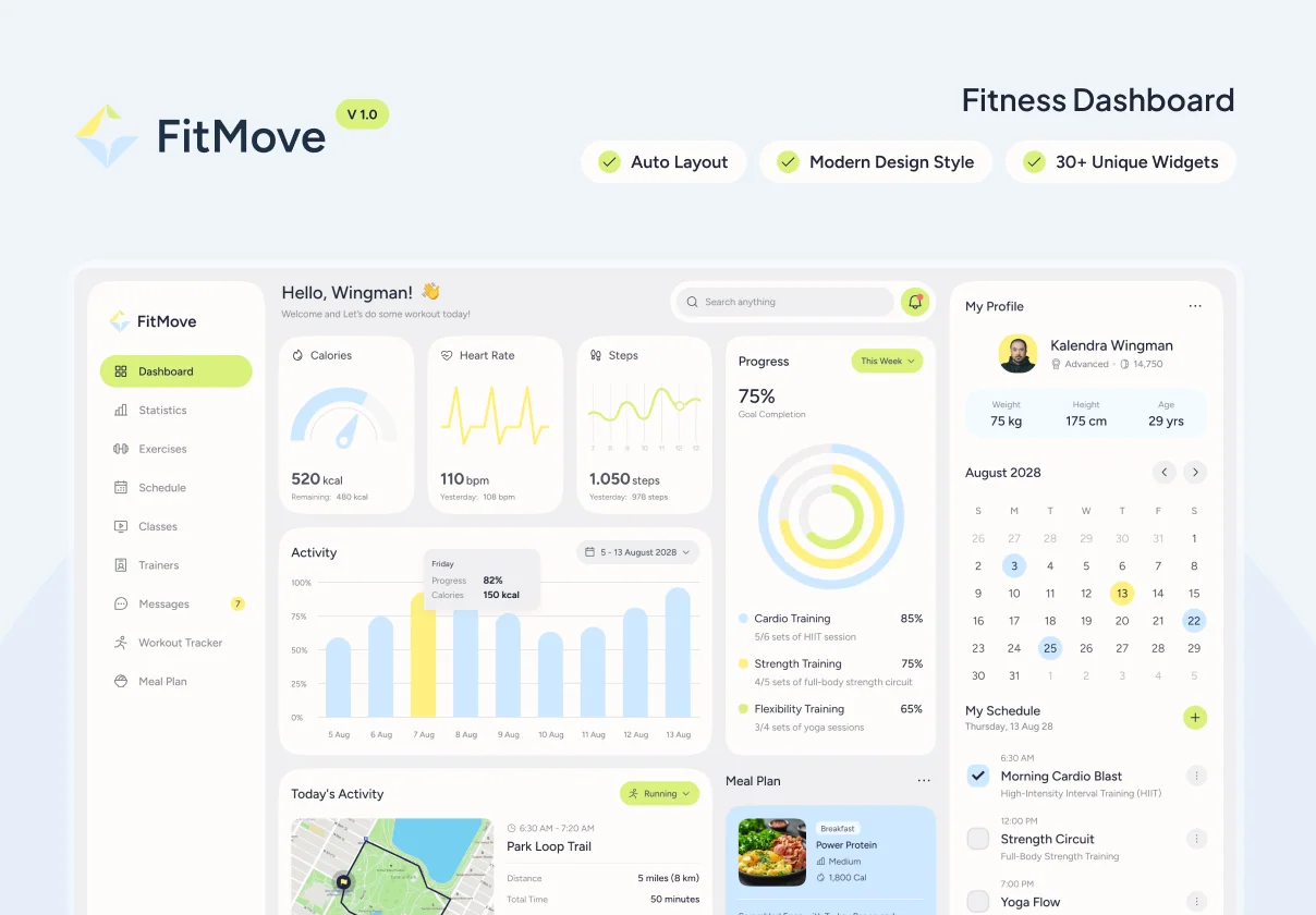 FitMove - Fitness & Workout Tracking Admin Dashboard