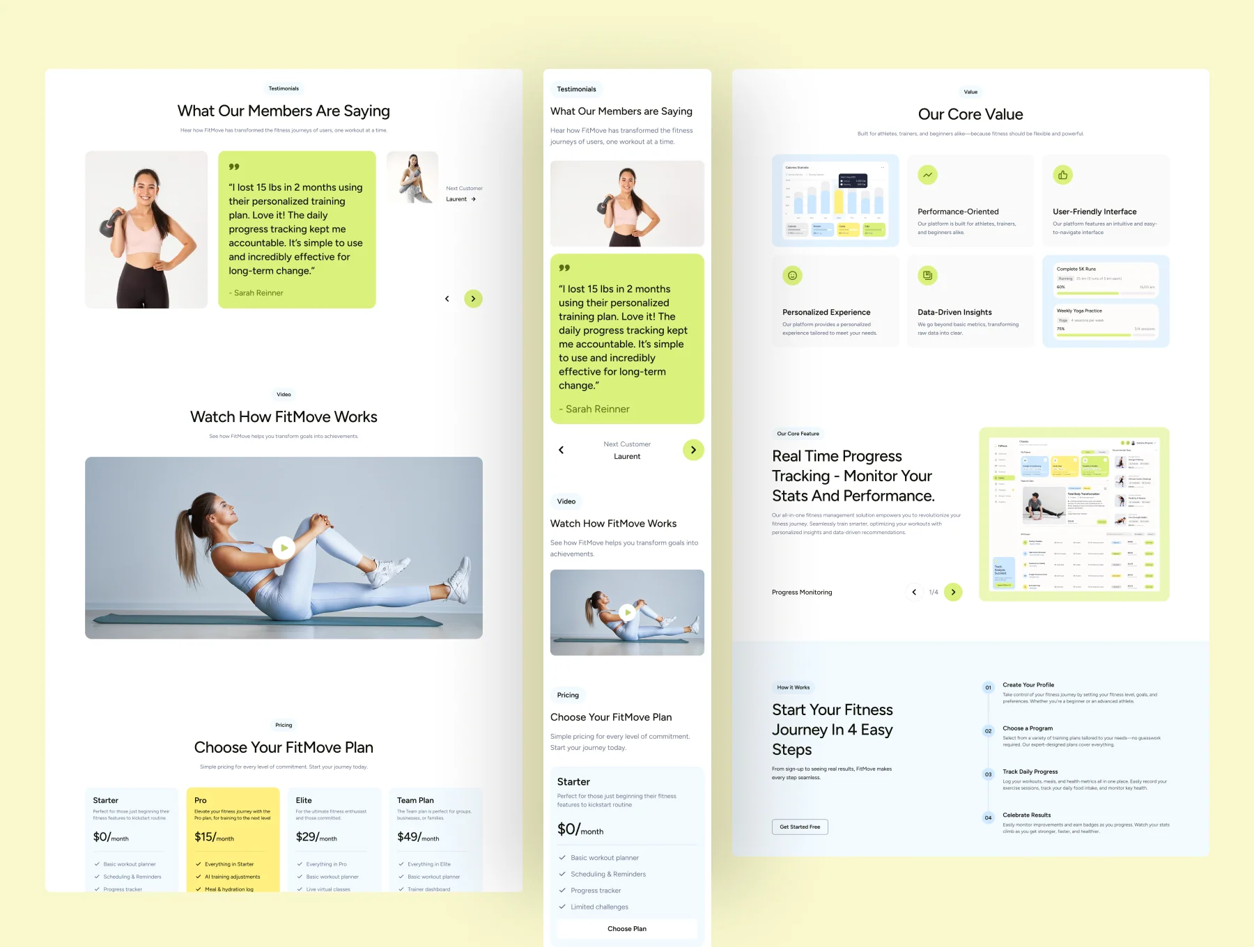 FitMove - Fitness SaaS Website UI Figma Template 5