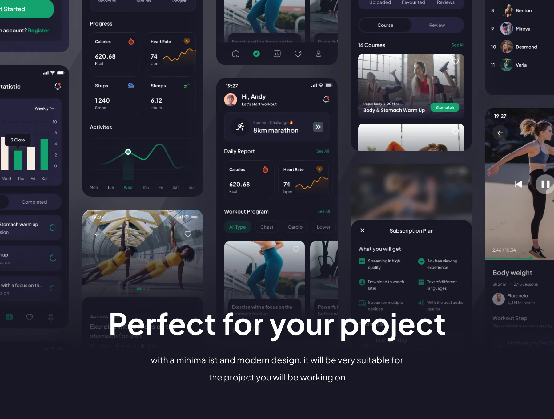 Fitnesly - Workout Premium UI KIts App 5