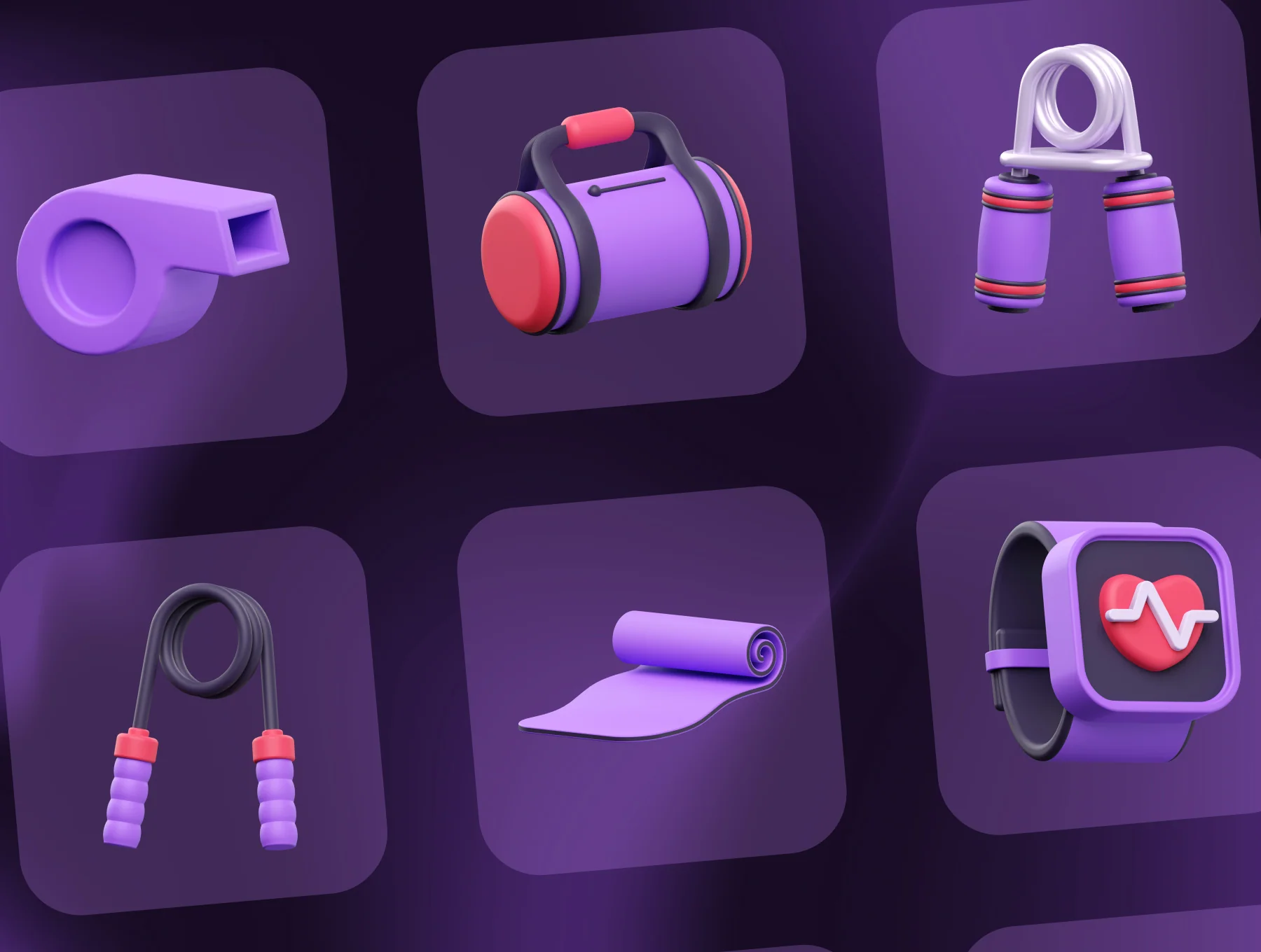 Fitness 3D Illustrations 5