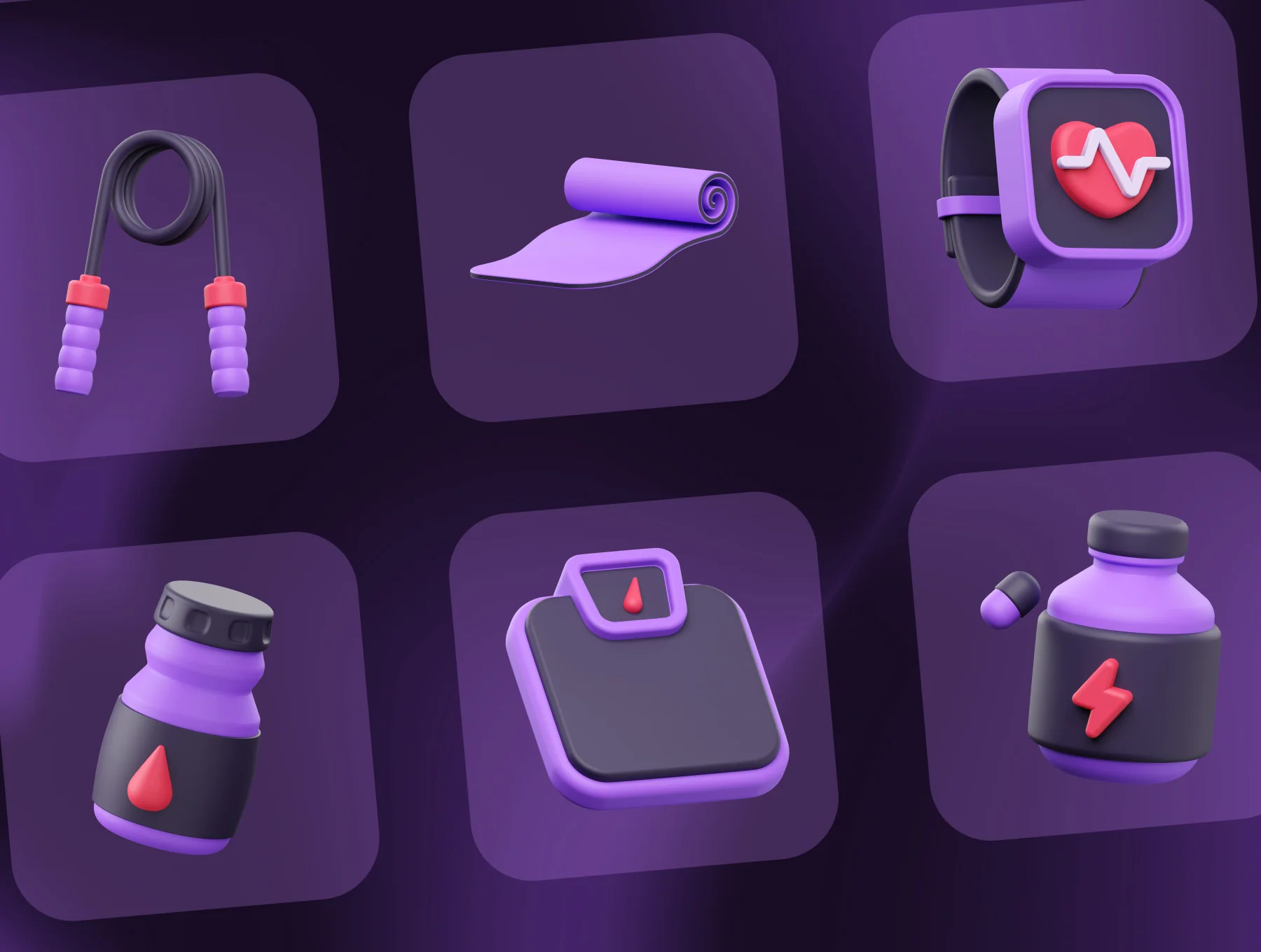 Fitness 3D Illustrations 6