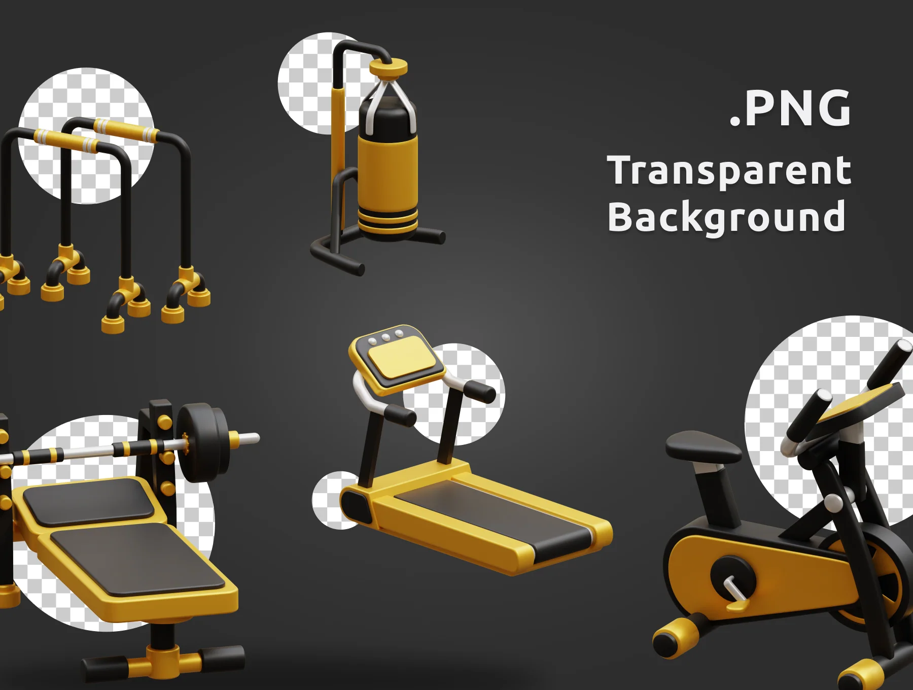 Fitness and Gym 3D Icon Pack 3
