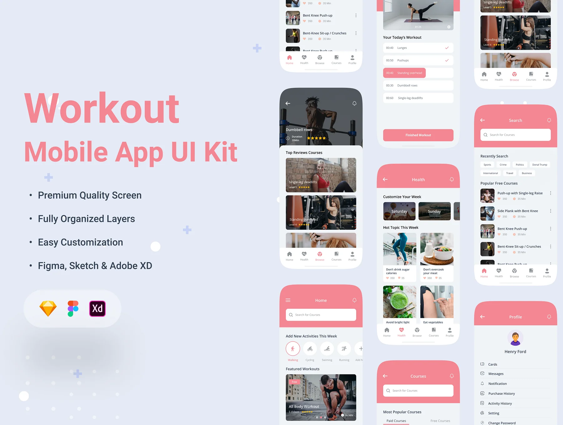 Fitness & Workout App UI Kit