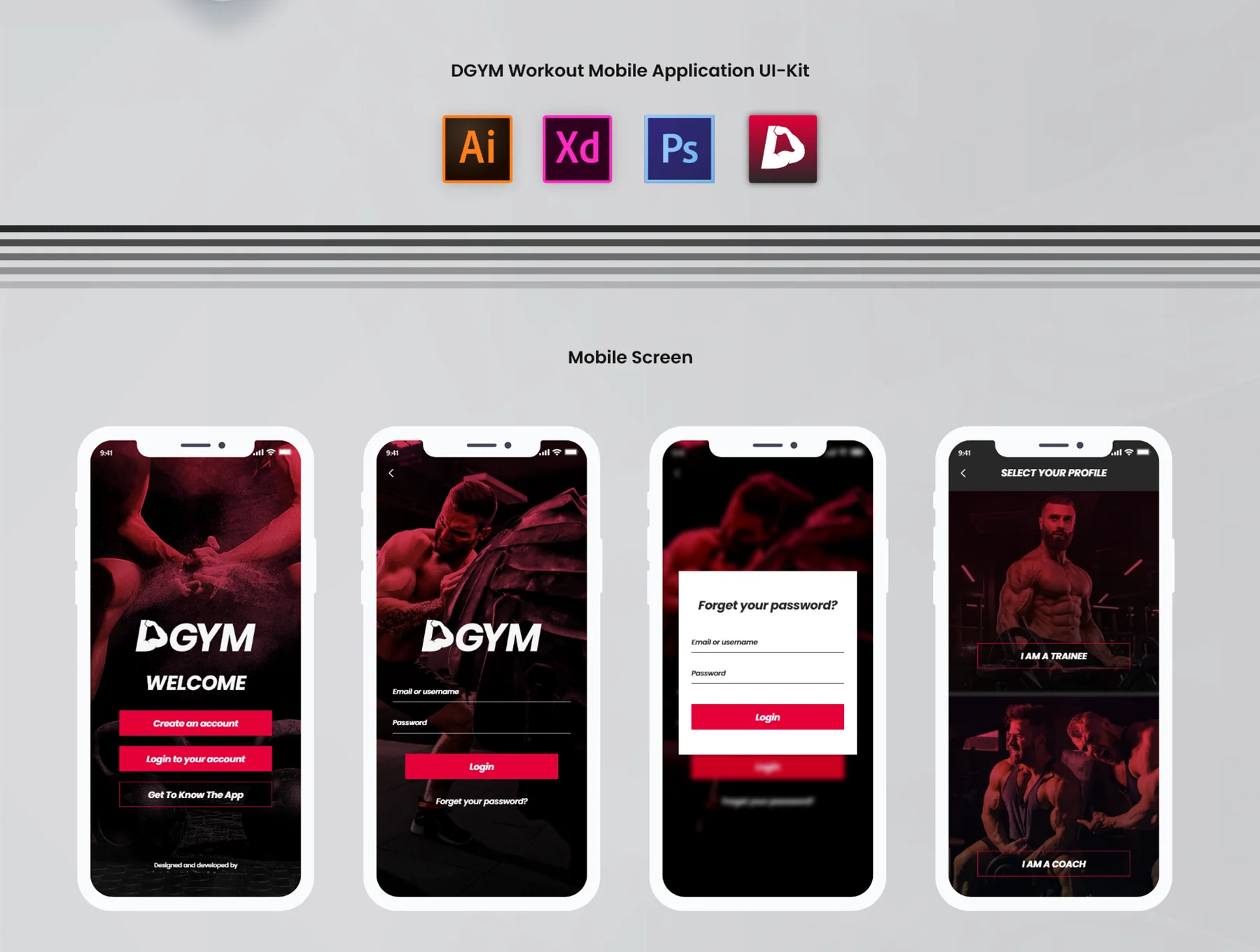 Fitness and Workout Mobile Application UI-Kit 5