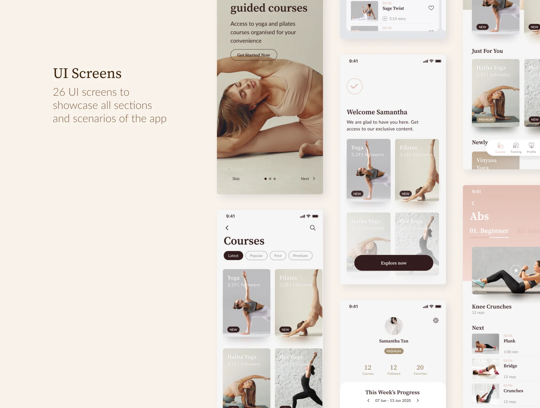 Fitness App Figma Design Kit 2