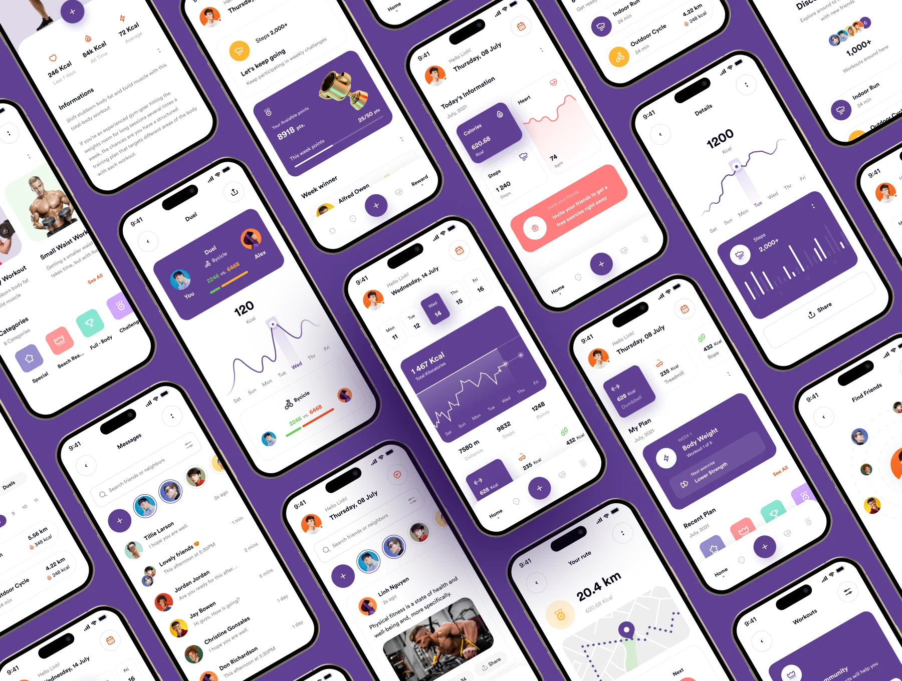 Fitness App UI Kit - Fitcase 3