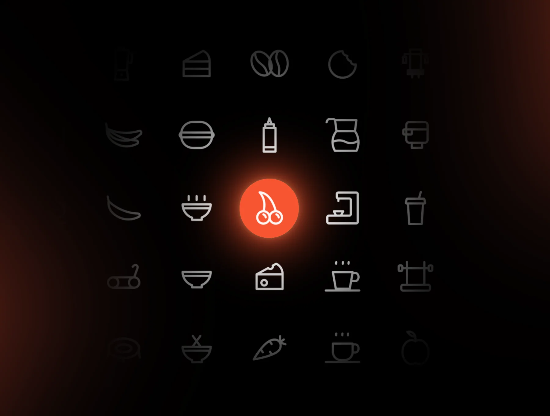 Fitness, Food and Restaurant animated icons 2