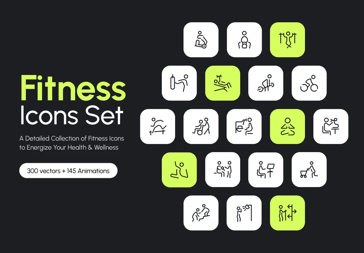 Fitness Icons Bundle