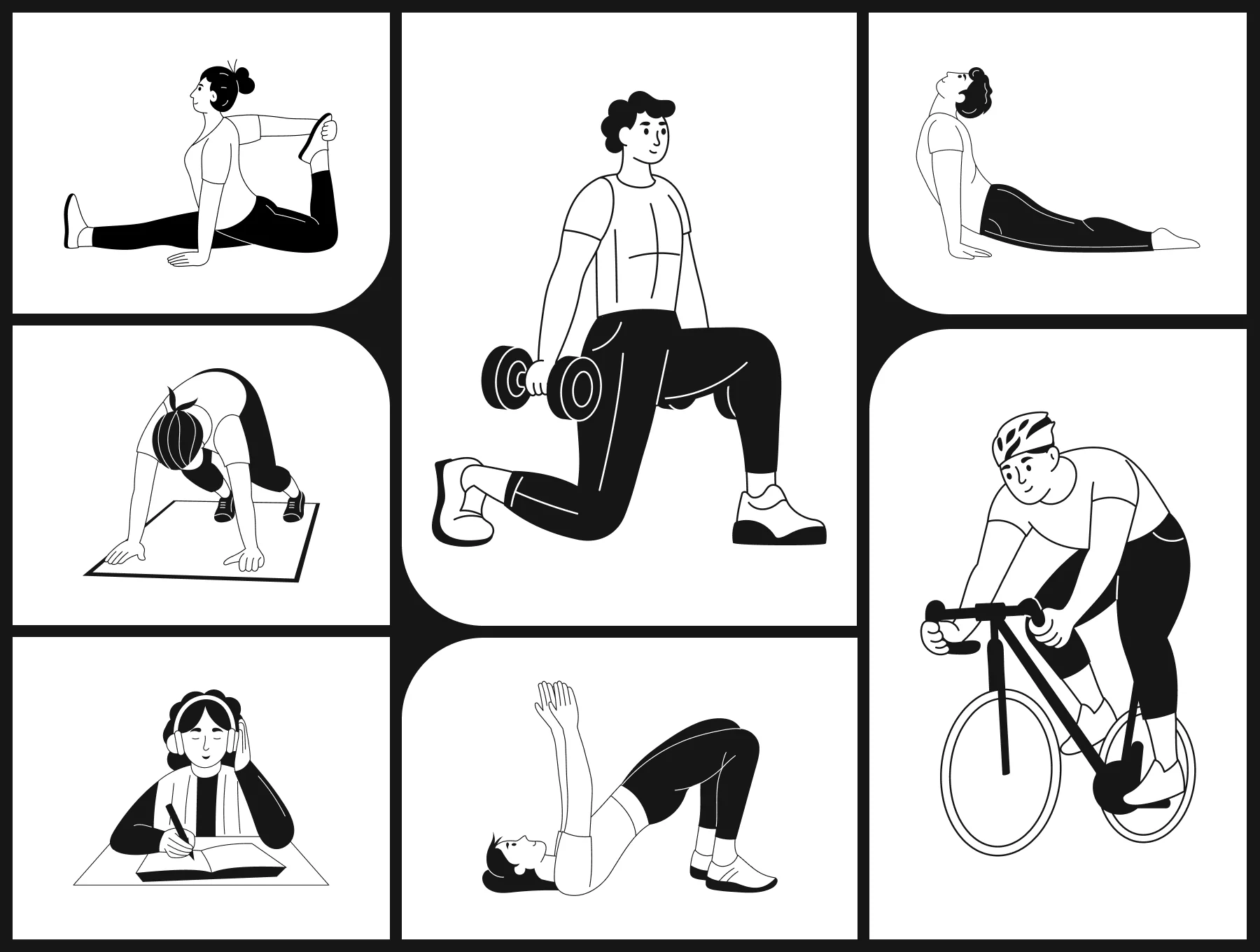 Fitness Illustrations Bundle 5