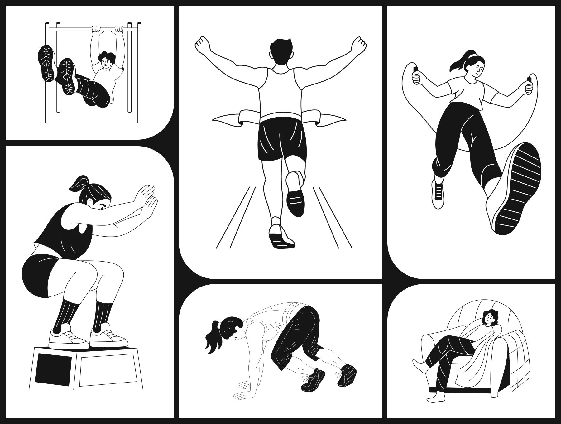 Fitness Illustrations Bundle 6