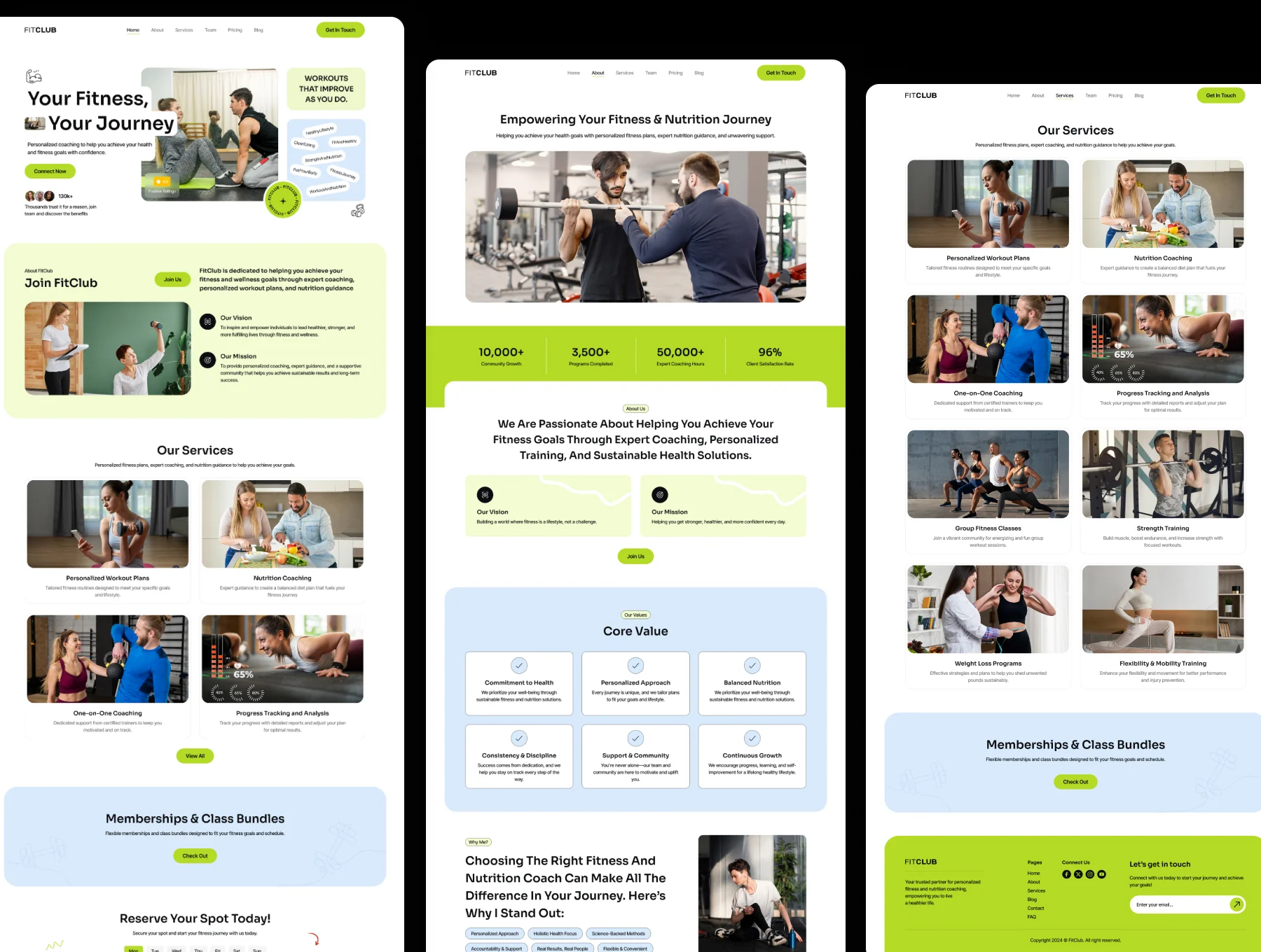 Fitness Life Coaching Website UI Kit 3