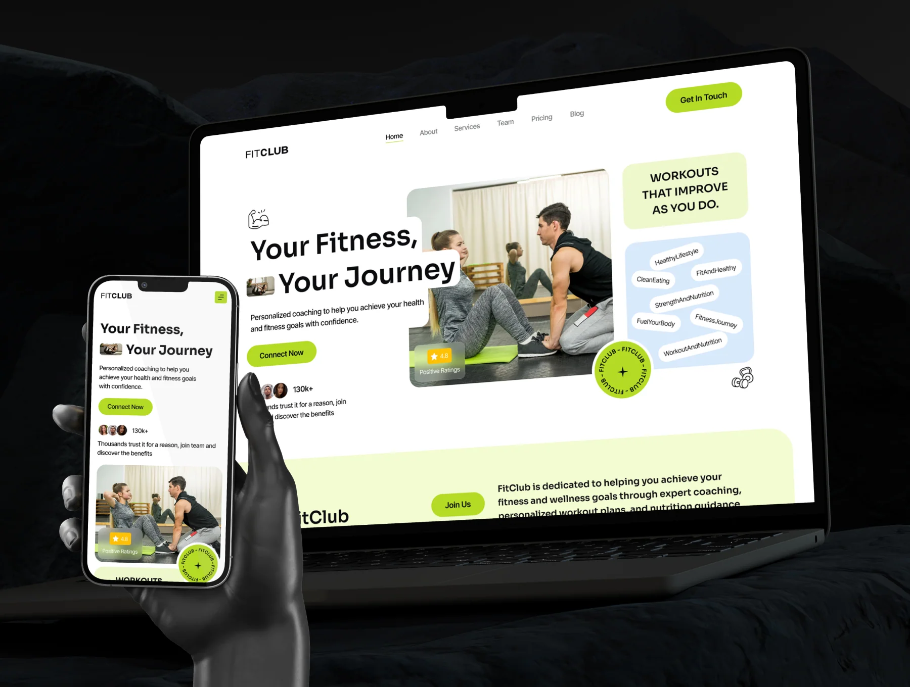 Fitness Life Coaching Website UI Kit 8