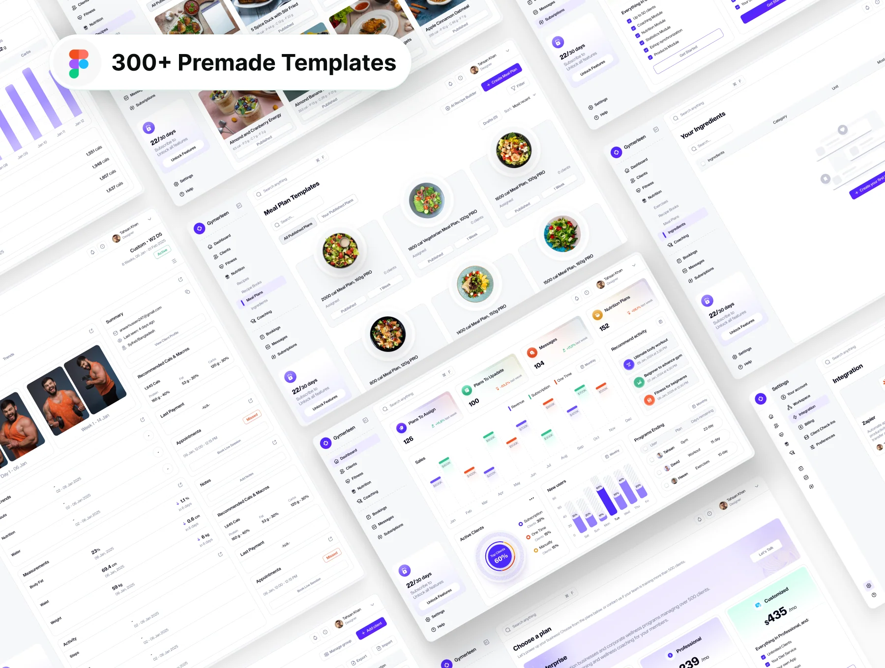 Fitness Management Web App UI Kit 7