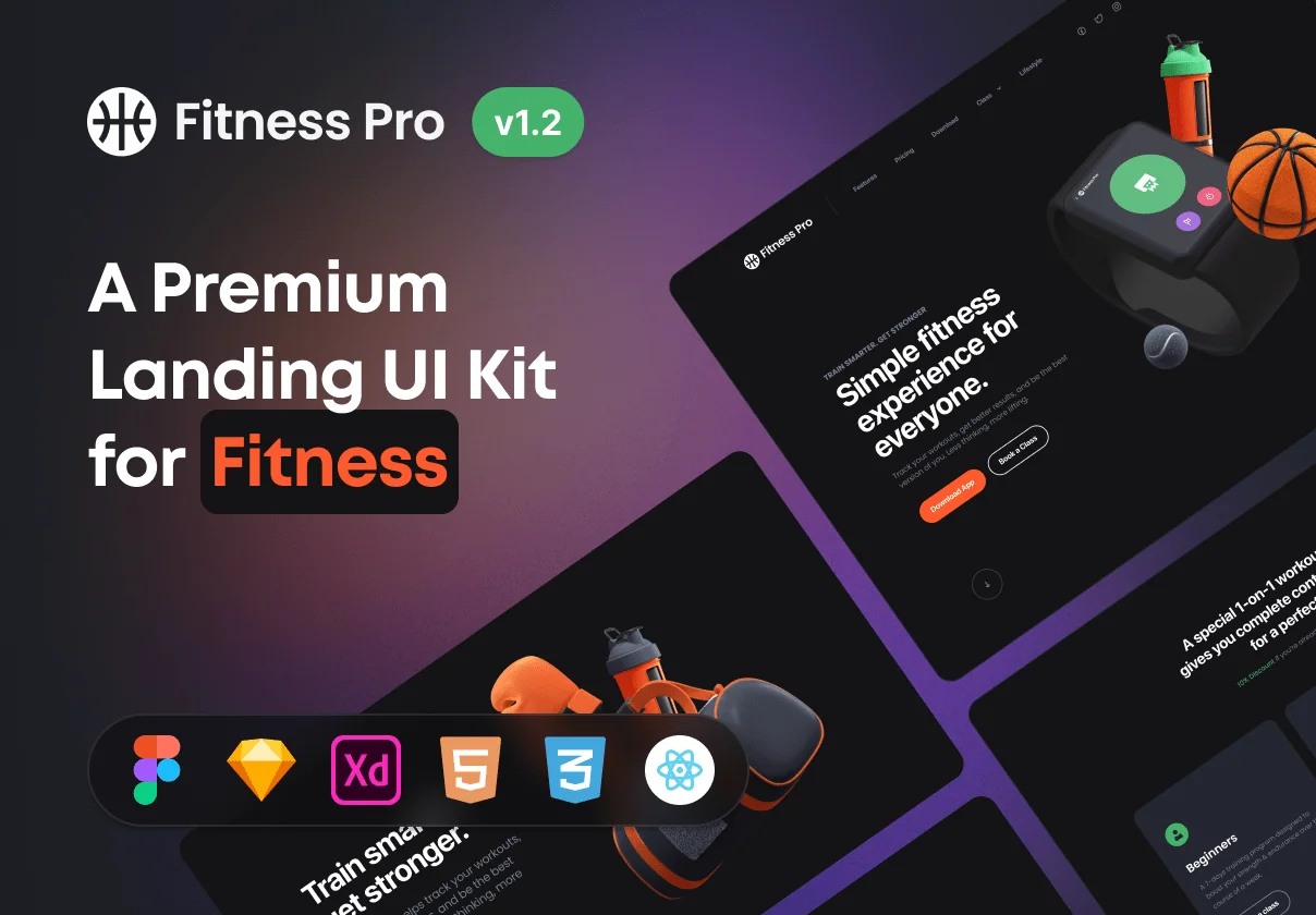 Fitness Pro: Website UI Kit