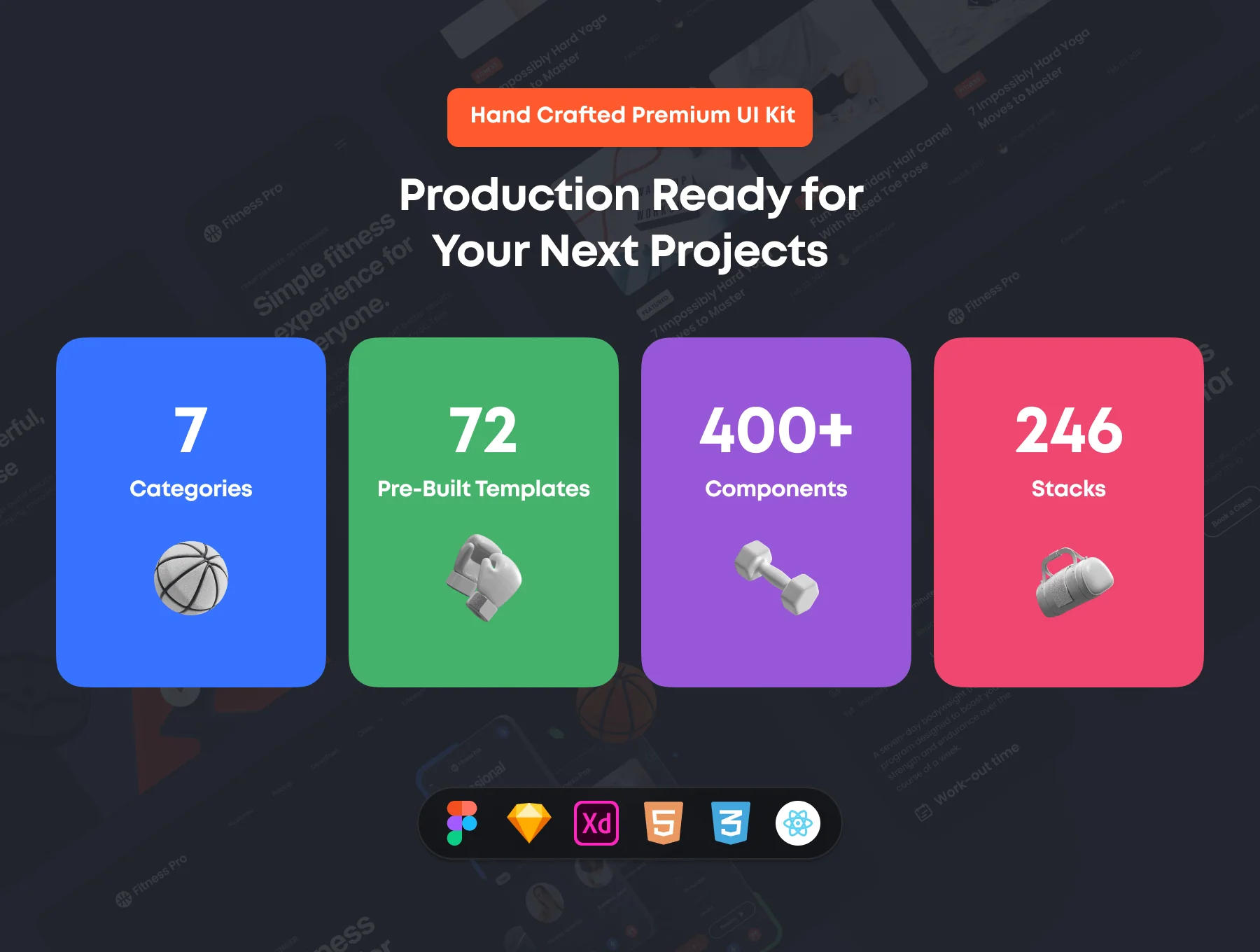 Fitness Pro: Website UI Kit 2