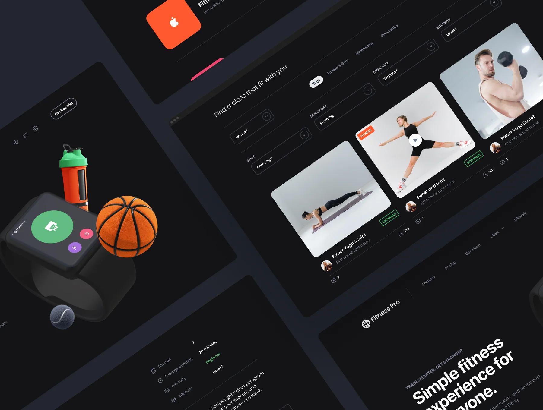 Fitness Pro: Website UI Kit 6
