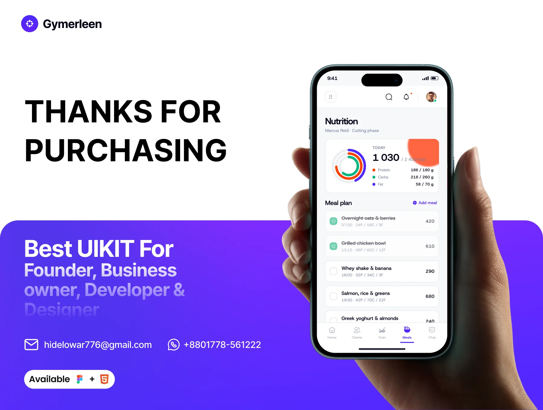 Fitness Tracking Mobile App UI Kit 6