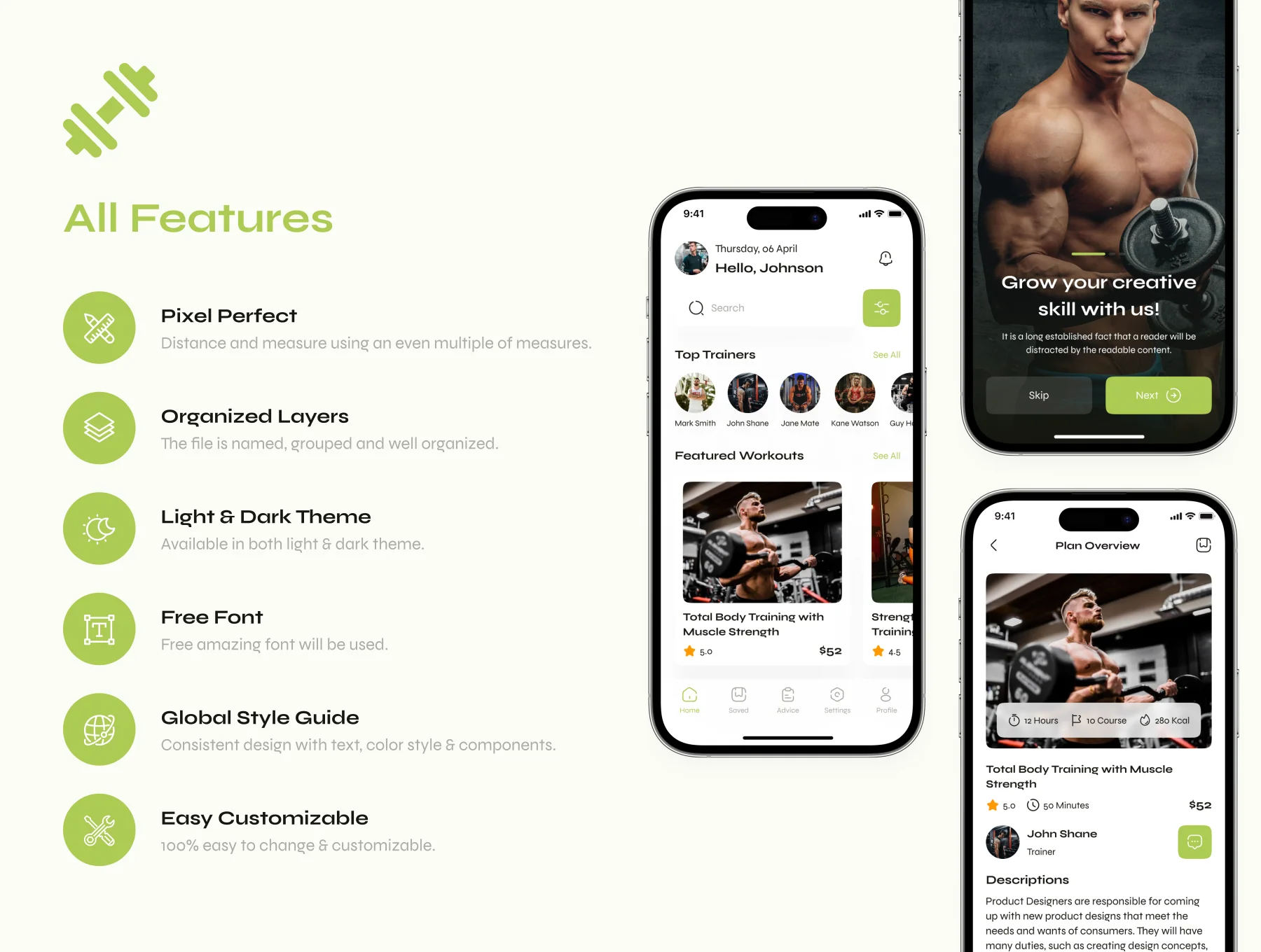 Fitness & Workout App UI Kit 2